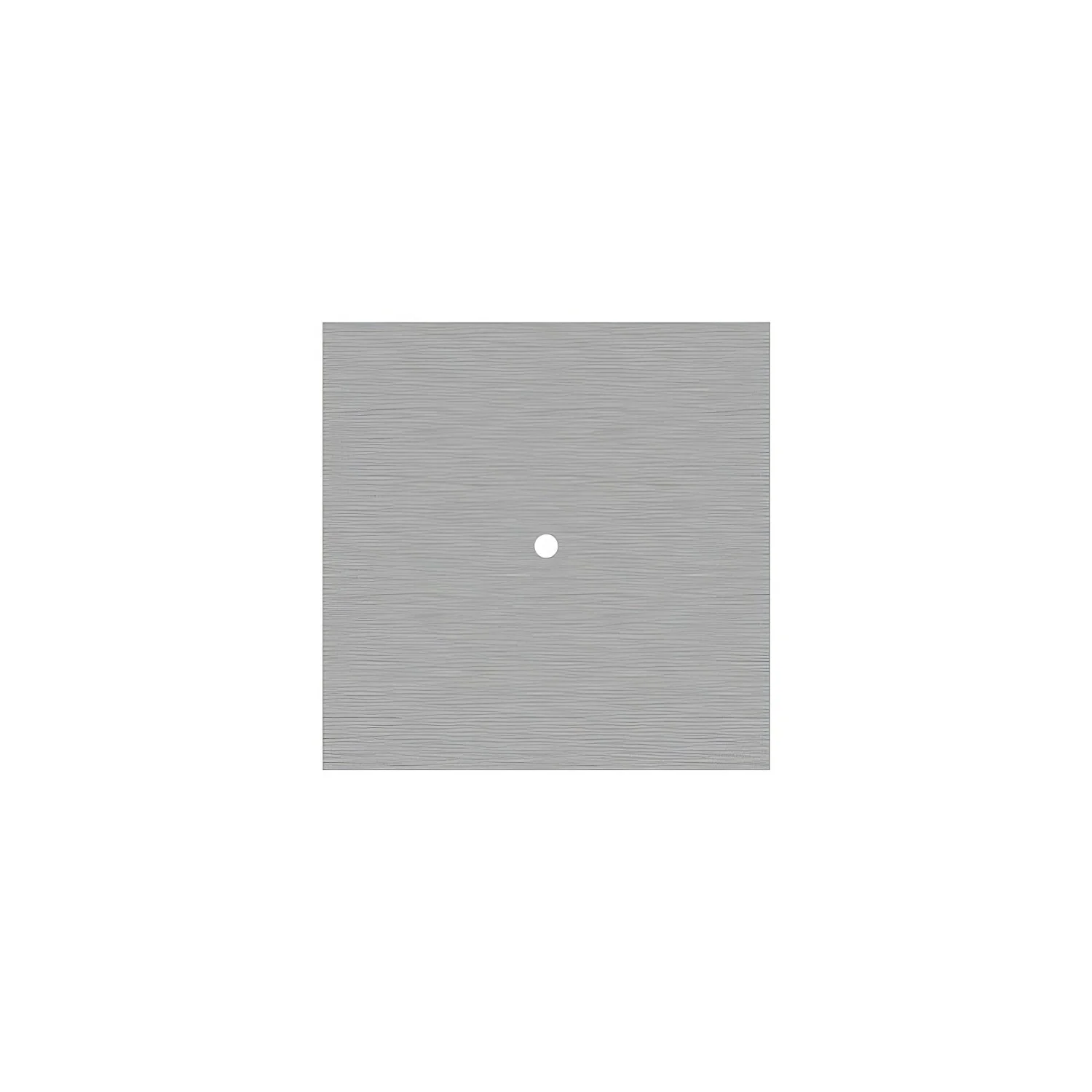 Rose-One square Ceiling rose, 200 mm with 1 hole and 4 side holes - Satin steel Dibond - Image 3