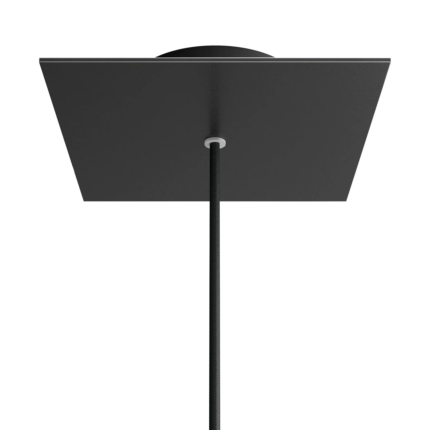 Rose-One square ceiling rose, 200 mm with 1 hole and 4 side holes - Matte black - Image 8