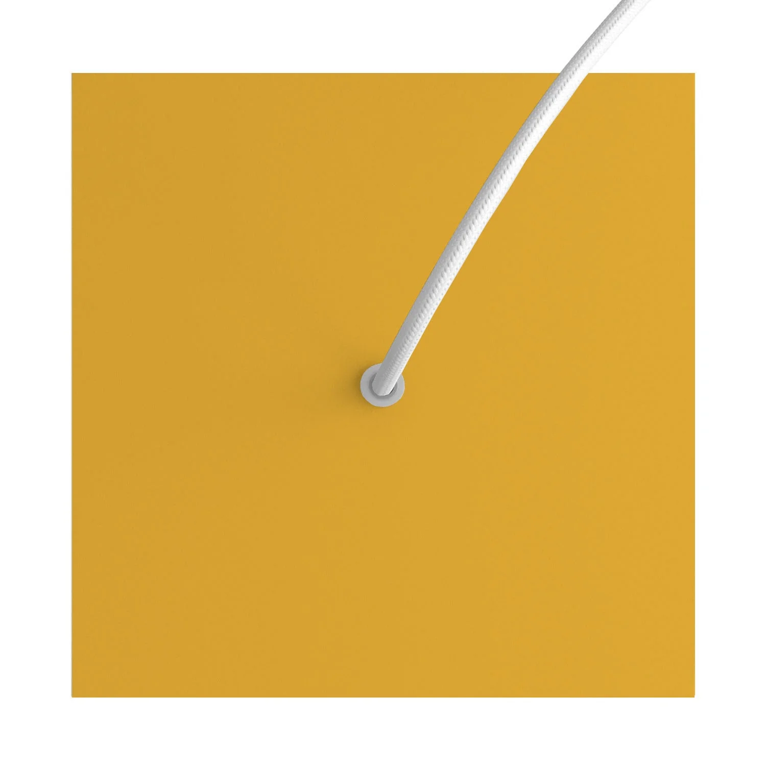 Ceiling rose Rose-One square, 200 mm with 1 hole and 4 side holes - Mustard - Image 2