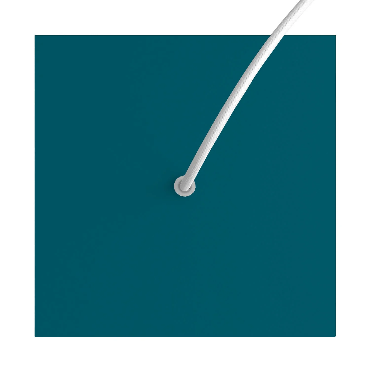 Rose-One square ceiling rose, 200 mm with 1 hole and 4 side holes - Petrol blue - Image 2