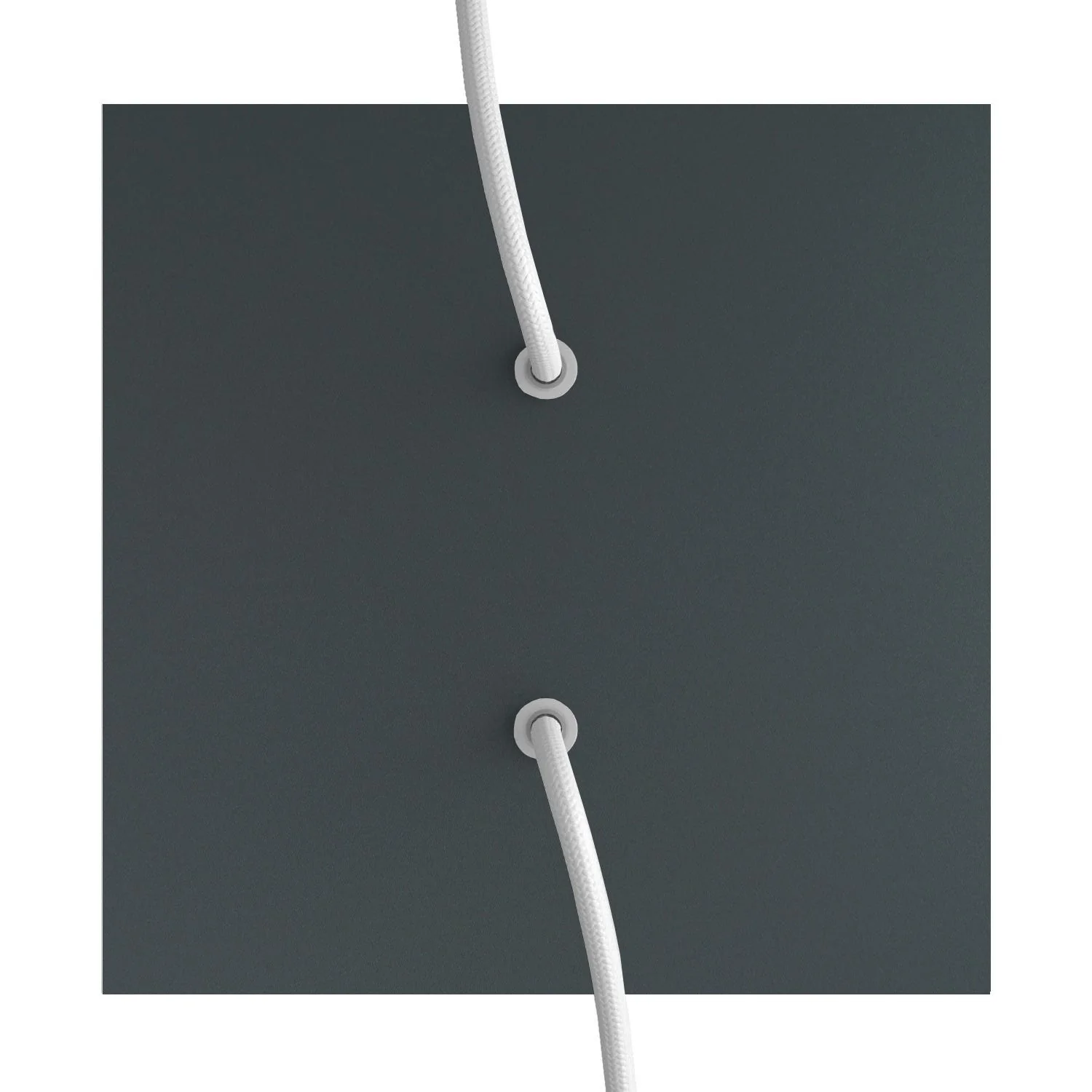 Ceiling rose Rose-One square, 200 mm with 2 holes and 4 side holes - Anthracite - Image 2