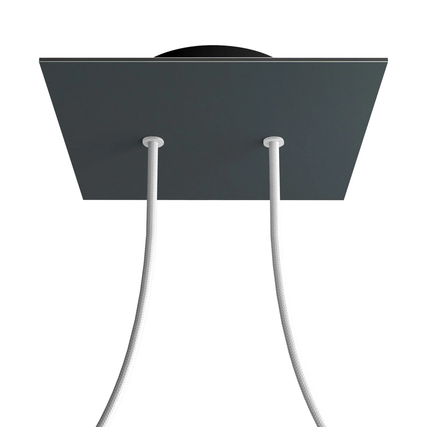 Ceiling rose Rose-One square, 200 mm with 2 holes and 4 side holes - Anthracite - Image 8