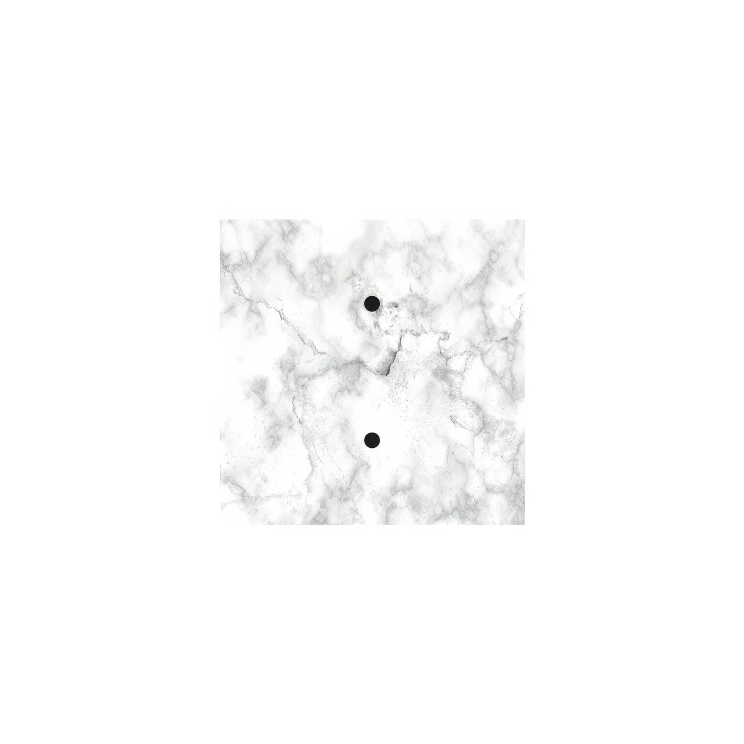 Ceiling rose Rose-One square, 200 mm with 2 holes and 4 side holes - Carrara Marble - Image 3