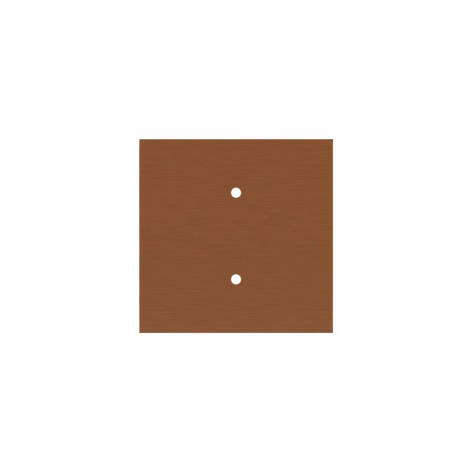 Ceiling rose Rose-One square, 200 mm with 2 holes and 4 side holes - Satin copper Dibond - Image 3