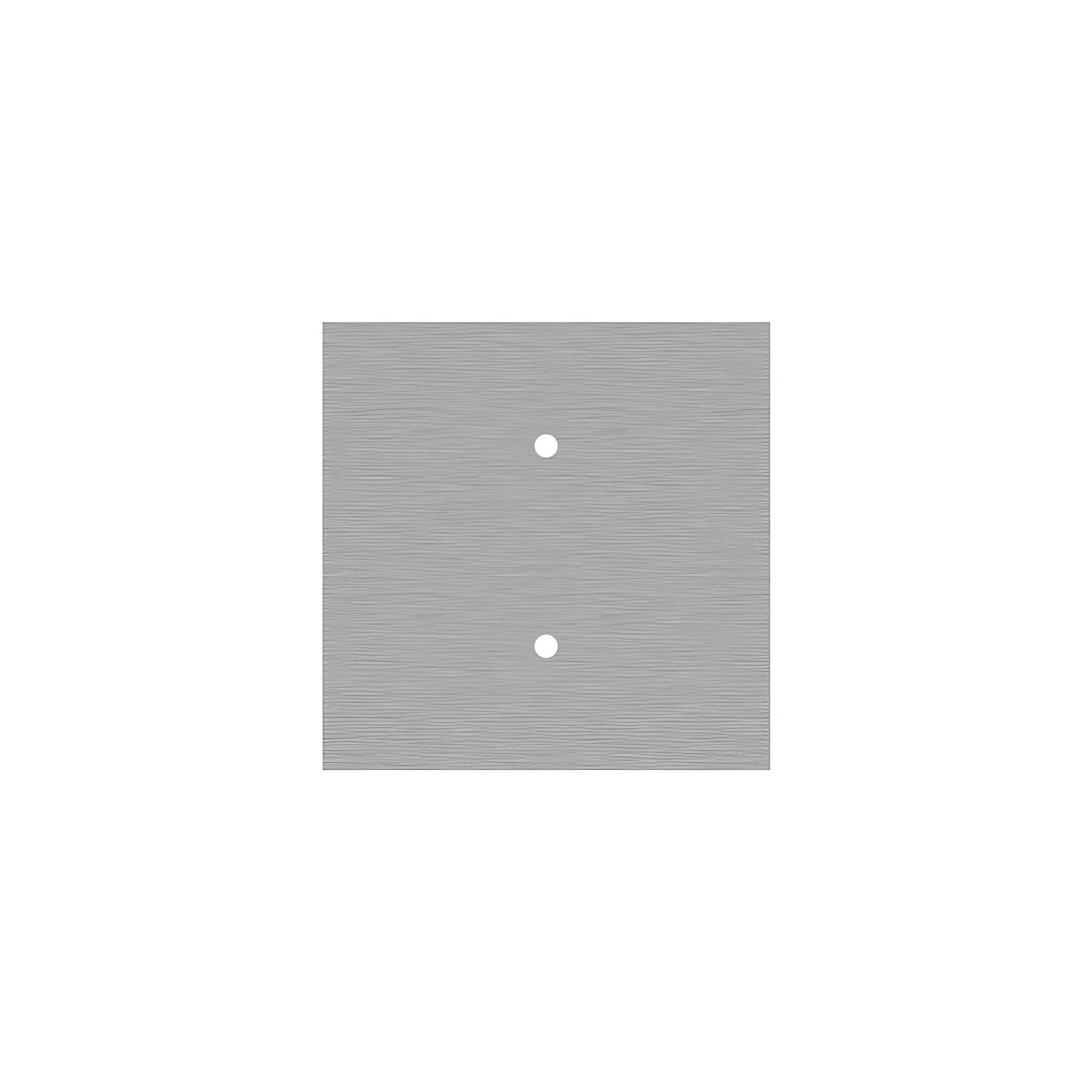 Rose-One square ceiling rose, 200 mm with 2 holes and 4 side holes - Satin steel Dibond - Image 3