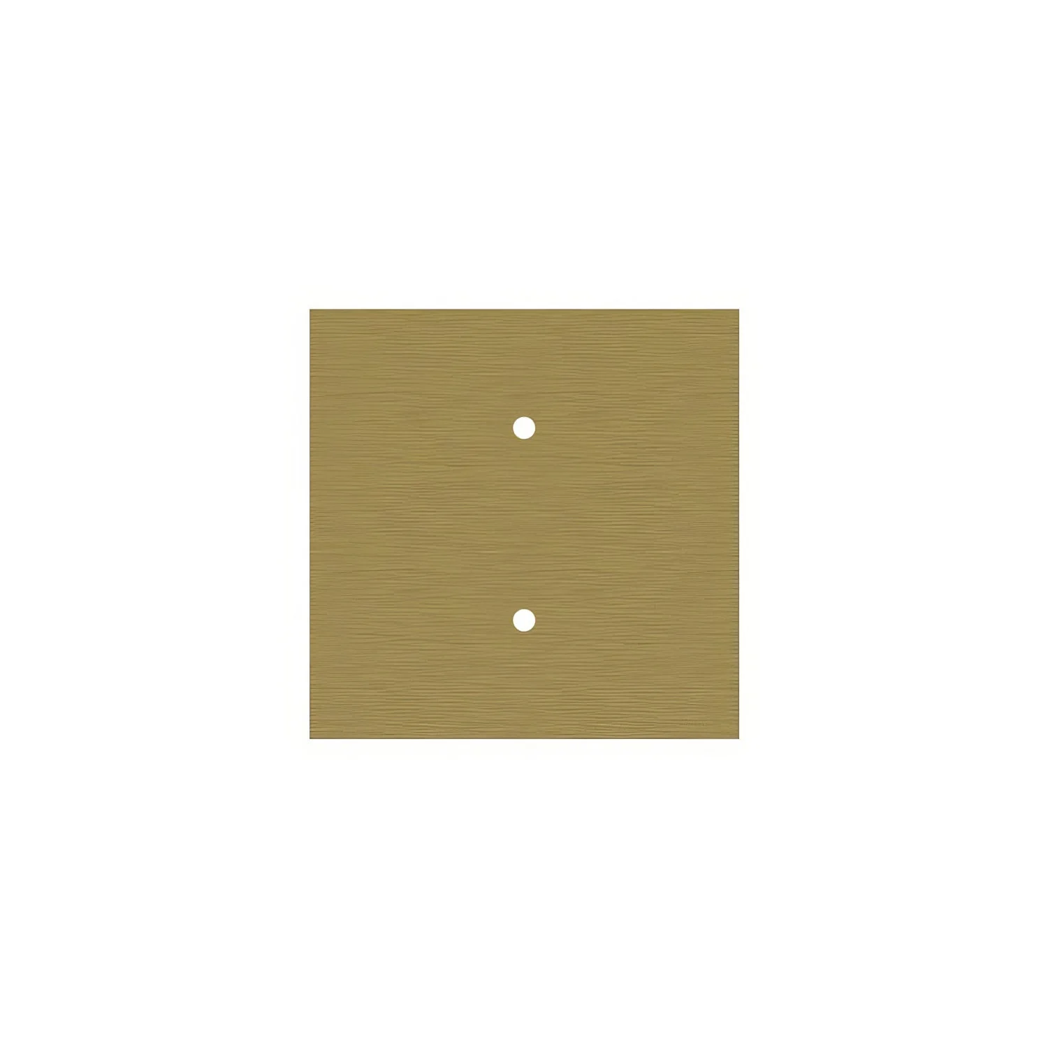 Rose-One square ceiling rose, 200 mm with 2 holes and 4 side holes - Satin brass Dibond - Image 3