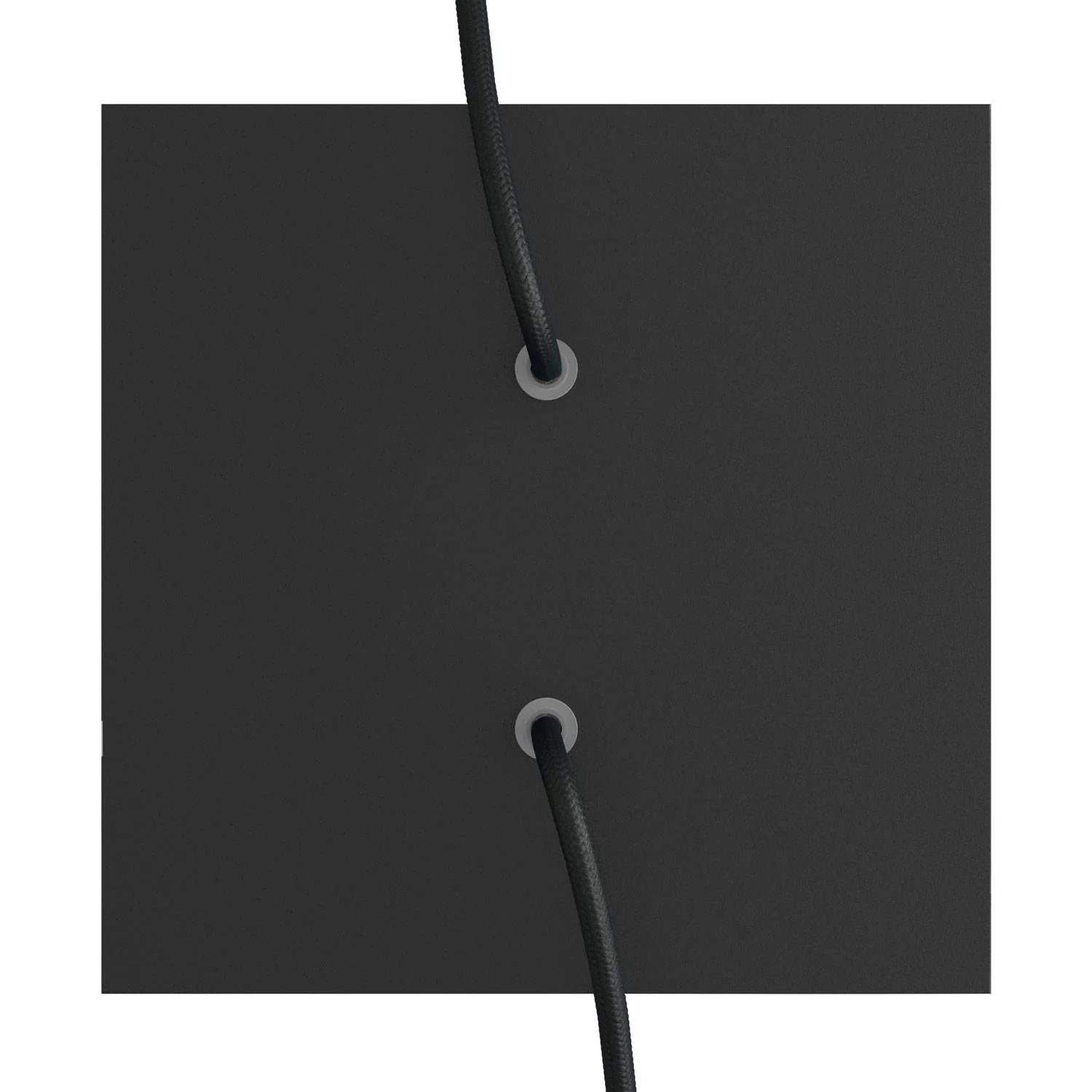 Rose-One square ceiling rose, 200 mm with 2 holes and 4 side holes - Matt black - Image 2