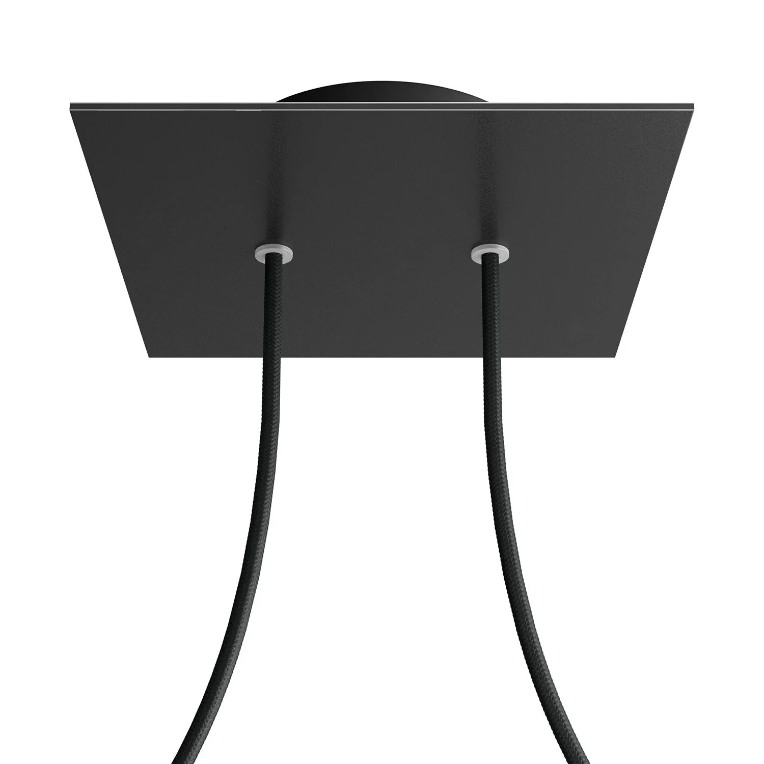 Rose-One square ceiling rose, 200 mm with 2 holes and 4 side holes - Matt black - Image 8