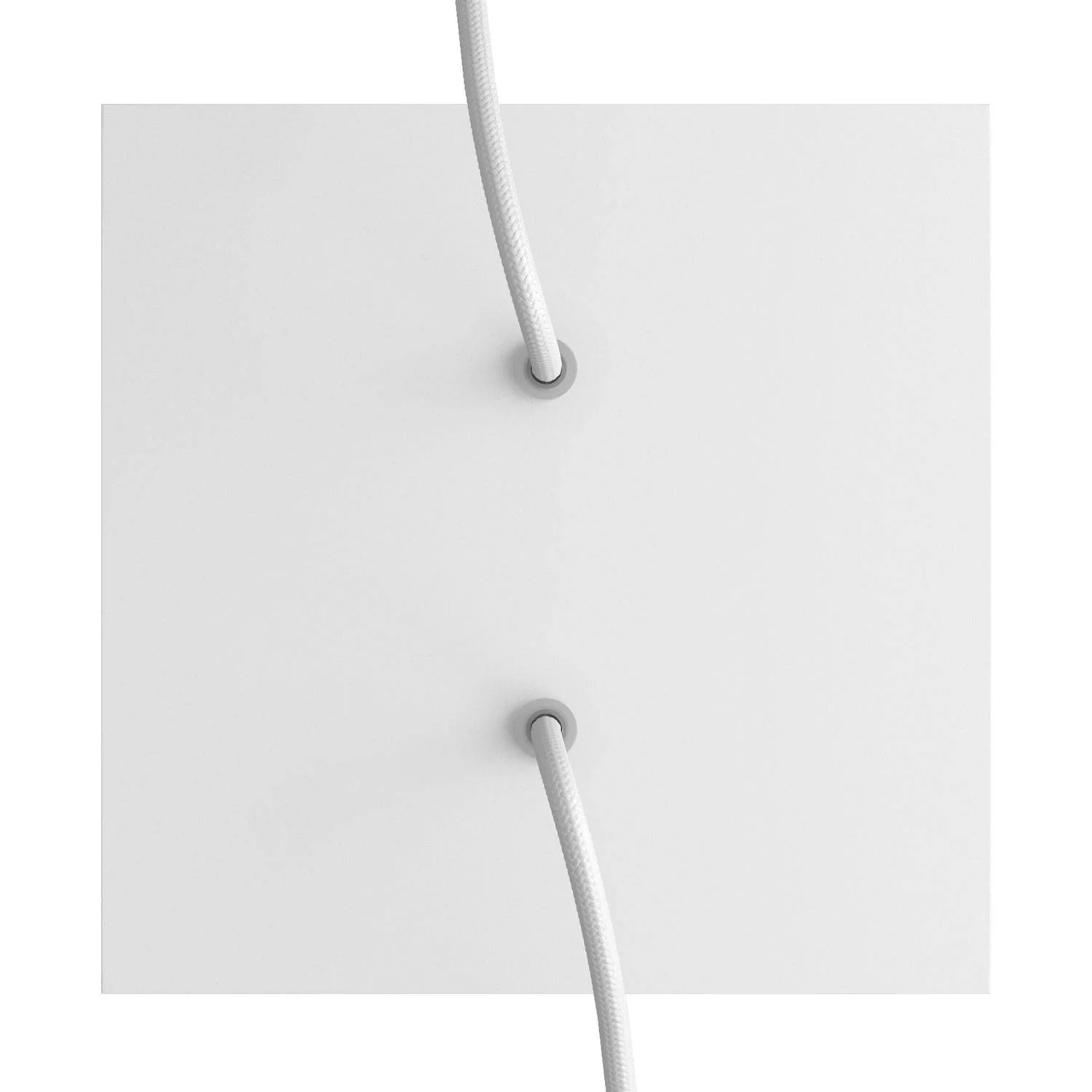 Rose-One square ceiling rose, 200 mm with 2 holes and 4 side holes - Matt white - Image 2
