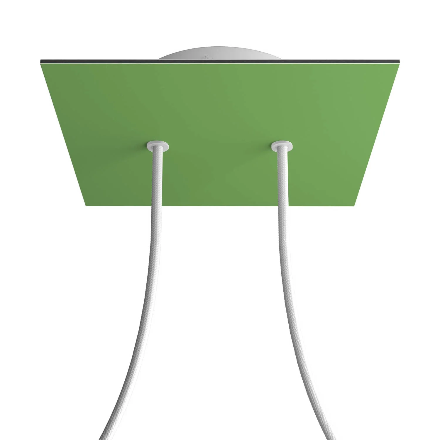 Rose-One square ceiling rose, 200 mm with 2 holes and 4 side holes - Meadow Green
