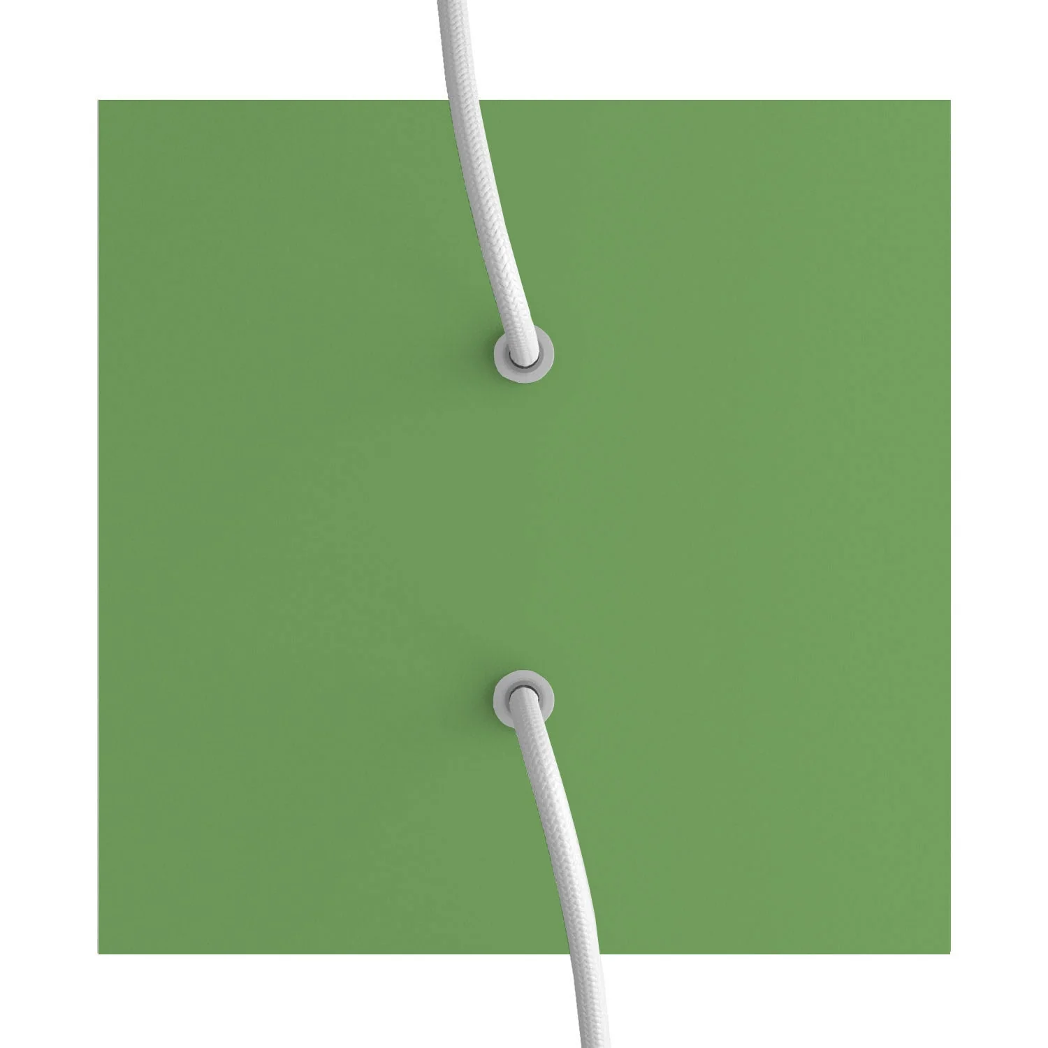 Rose-One square ceiling rose, 200 mm with 2 holes and 4 side holes - Meadow Green - Image 2