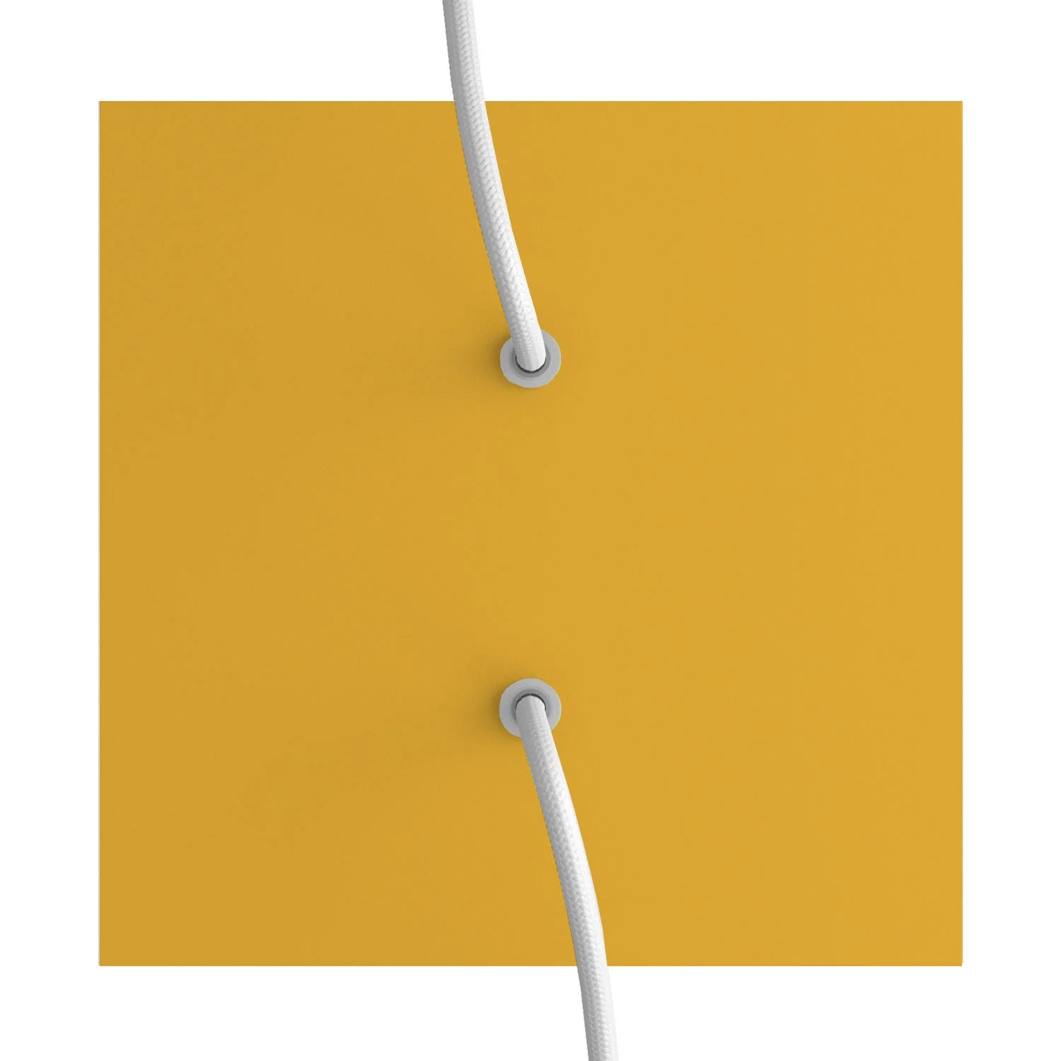 Rose-One square ceiling rose, 200 mm with 2 holes and 4 side holes - Mustard - Image 2