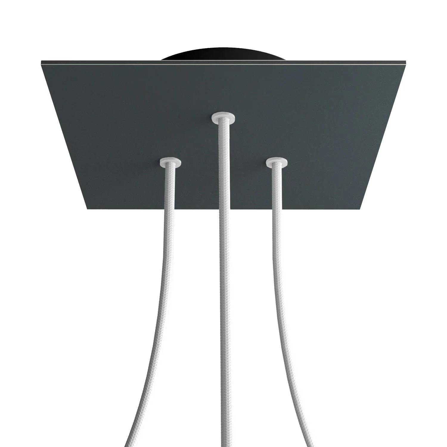 Ceiling rose Rose-One square, 200 mm with 3 holes and 4 side holes - Anthracite - Image 8