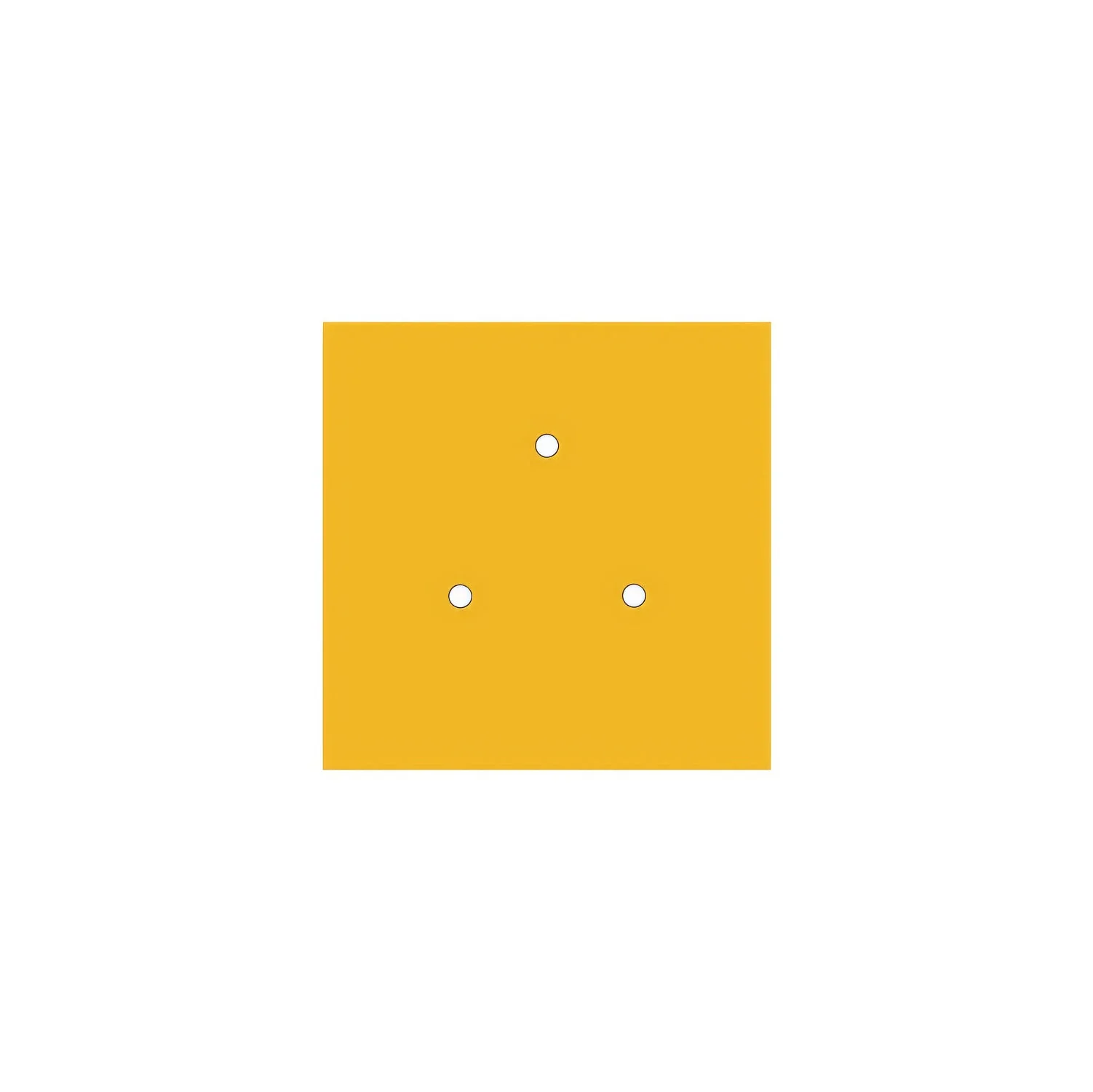 Rose-One square ceiling rose, 200 mm with 3 holes and 4 side holes - Mustard - Image 3
