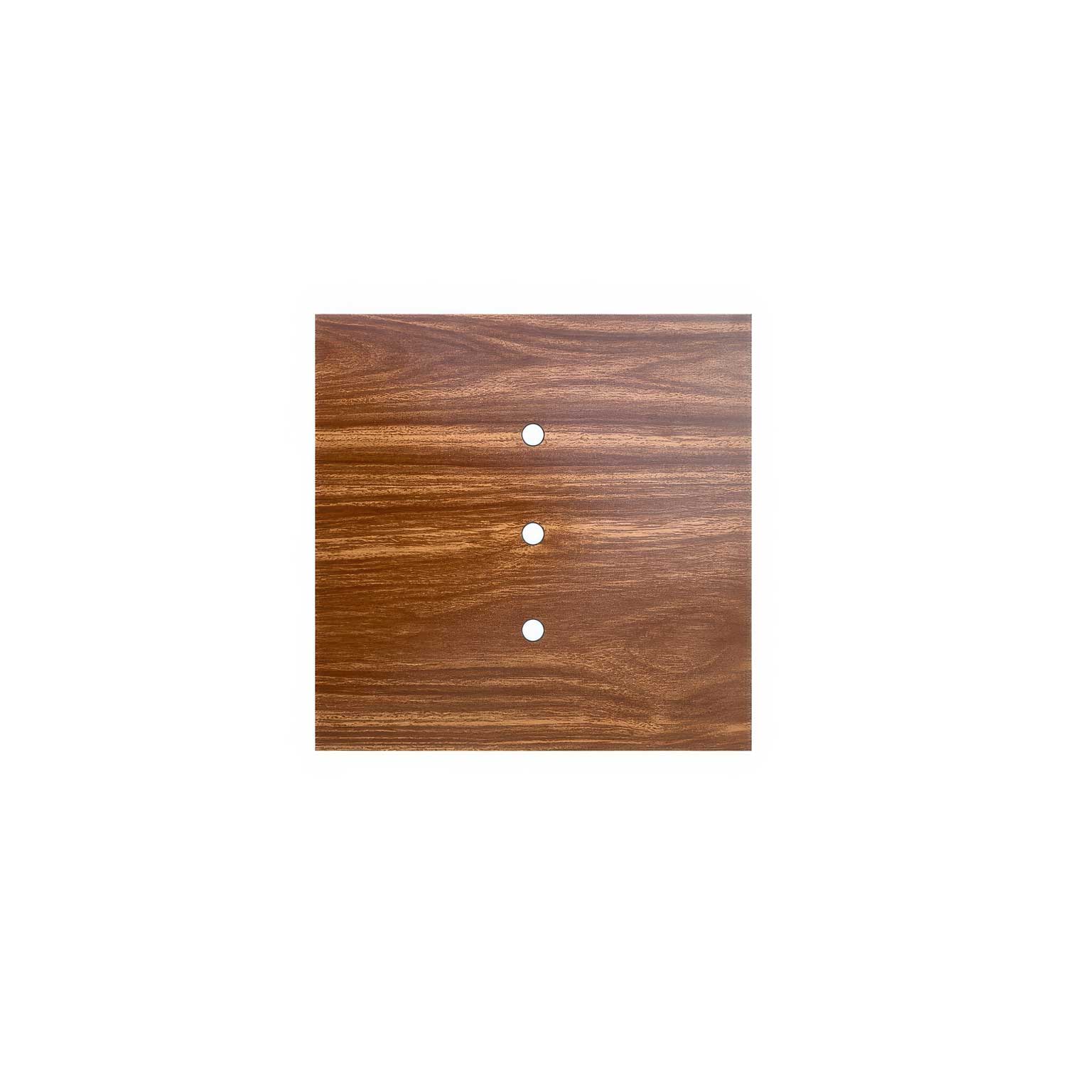 Rose-One square ceiling rose, 200 mm with 3 inline holes and 4 side holes - Wood - Image 3