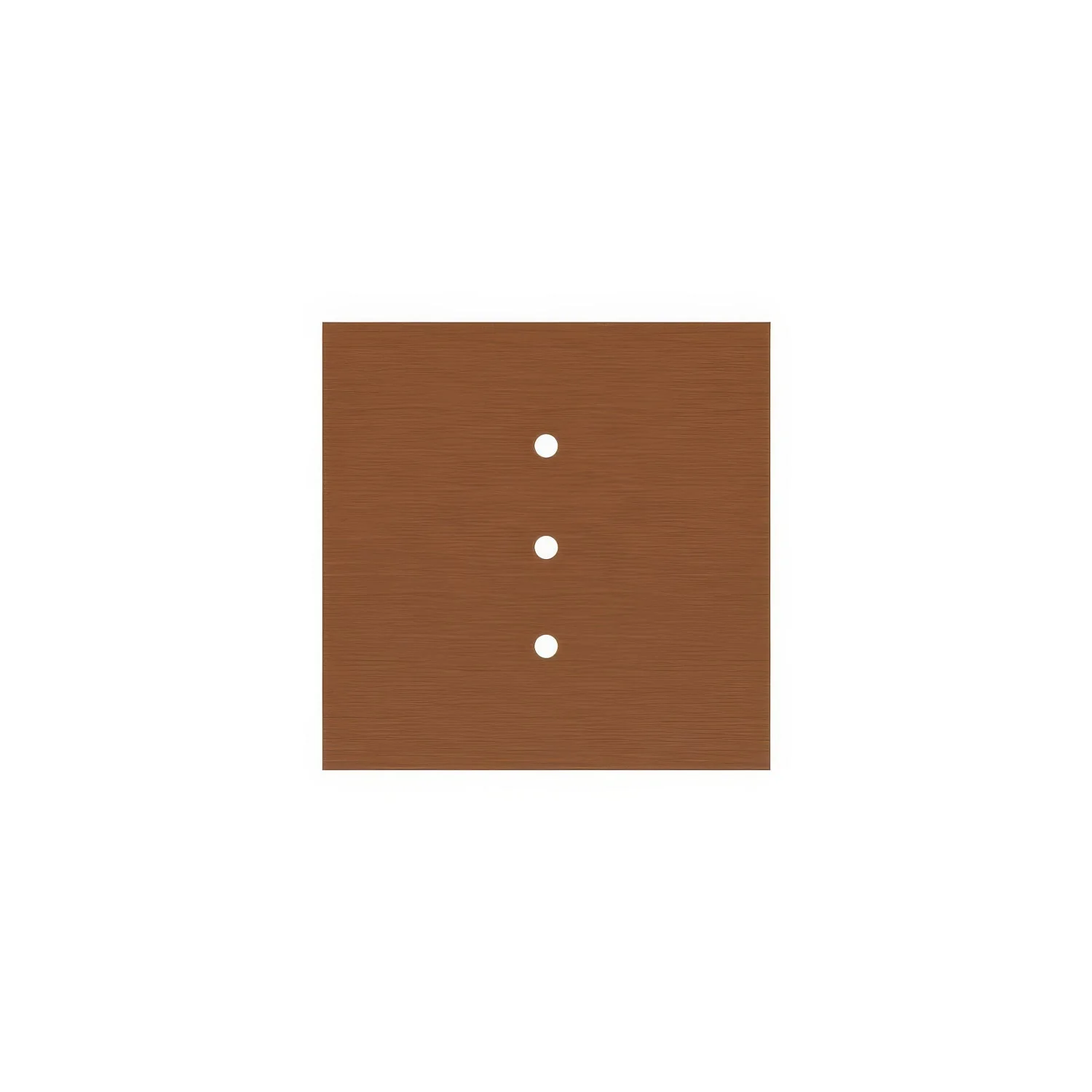 Rose-One square ceiling rose, 200 mm with 3 inline holes and 4 side holes - Satin copper Dibond - Image 3