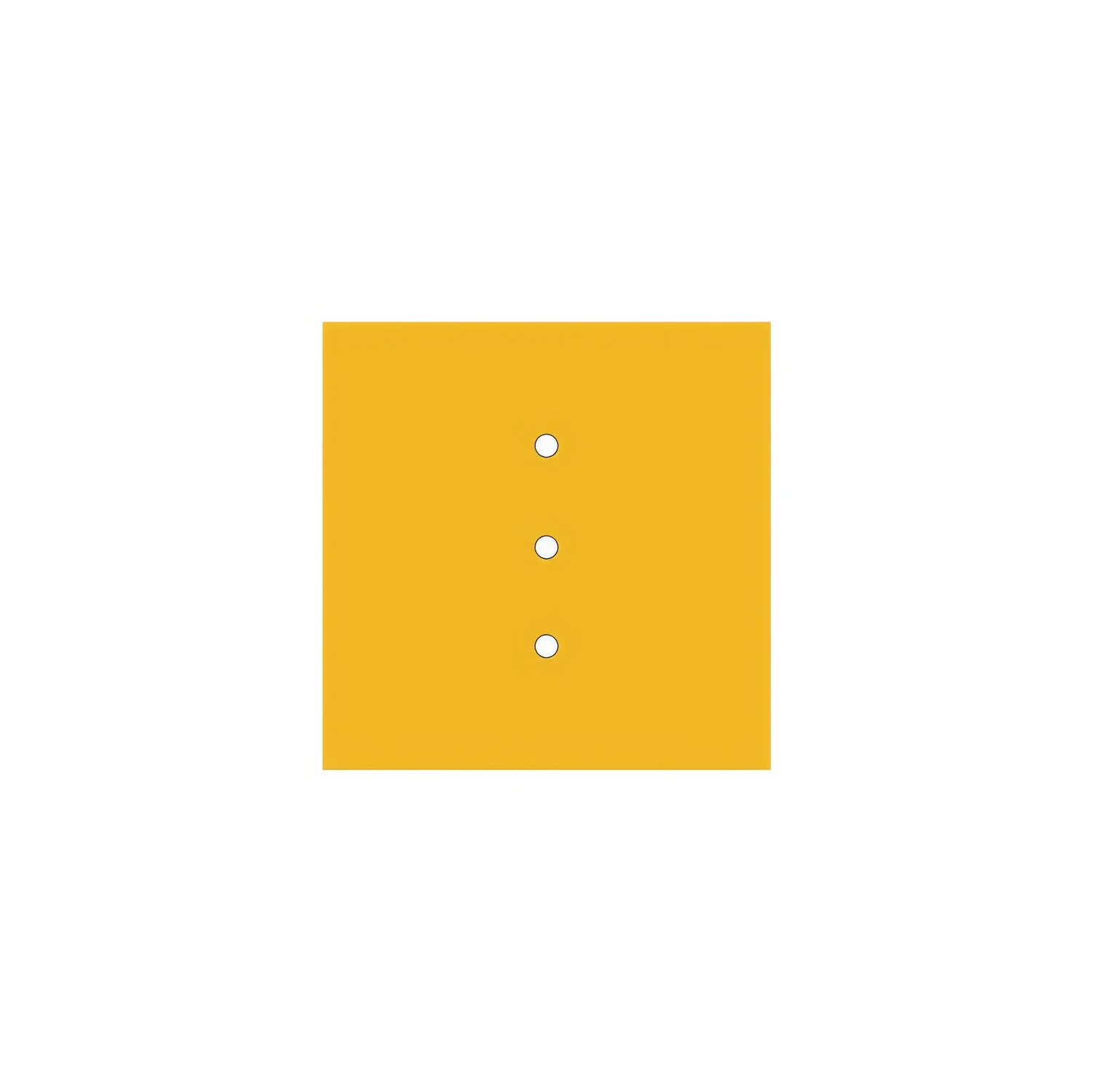 Ceiling rose Rose-One square, 200 mm with 3 inline holes and 4 side holes - Mustard - Image 3