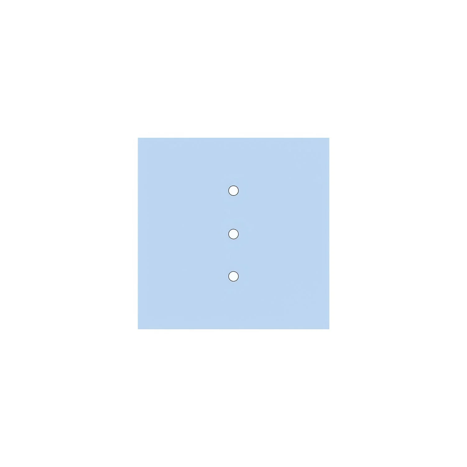 Ceiling rose Rose-One square, 200 mm with 3 inline holes and 4 side holes - Powder blue - Image 3