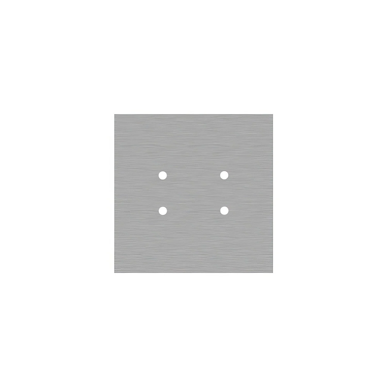 Rose-One square ceiling rose, 200 mm with 4 holes and 4 side holes - Satin steel Dibond - Image 3