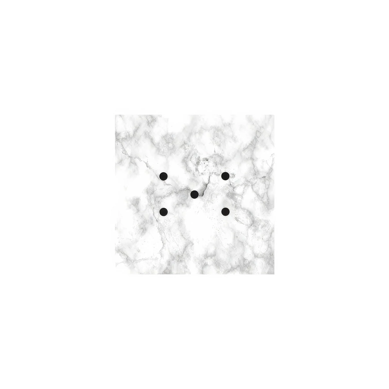 Rose-One square ceiling rose, 200 mm with 5 holes and 4 side holes - Carrara marble - Image 3