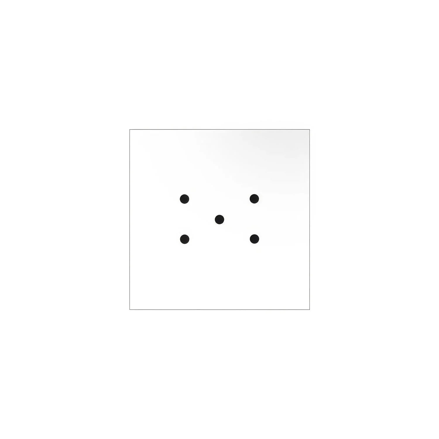 Rose-One square ceiling rose, 200 mm with 5 holes and 4 side holes - Matt white - Image 3