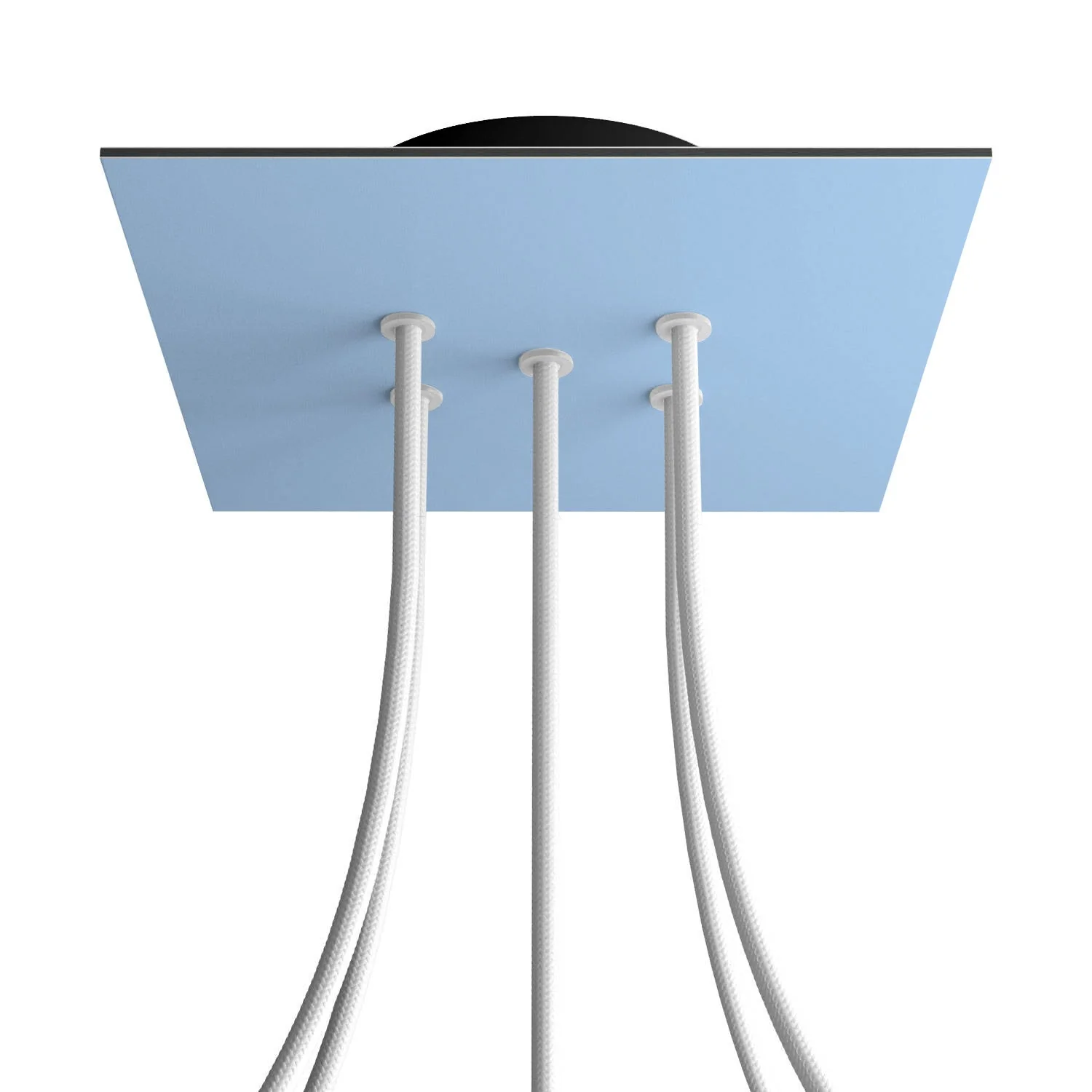 Rose-One square ceiling rose, 200 mm with 5 holes and 4 side holes - Powder blue - Image 8
