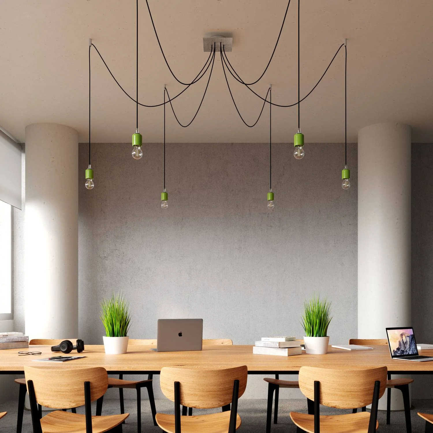 Ceiling rose Rose-One square, 200 mm with 6 holes and 4 side holes - Anthracite - Image 5