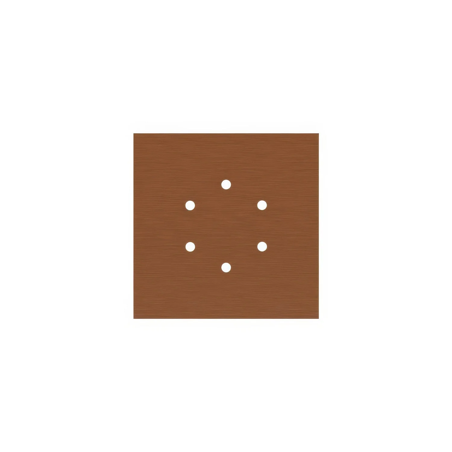 Rose-One square ceiling rose, 200 mm with 6 holes and 4 side holes - Satin copper Dibond - Image 3