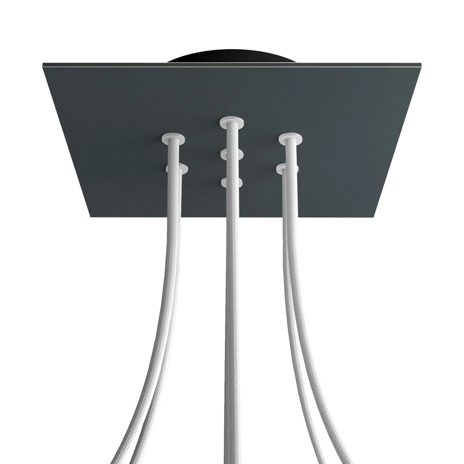 Rose-One square ceiling rose, 200 mm with 7 holes and 4 side holes - Anthracite - Image 8