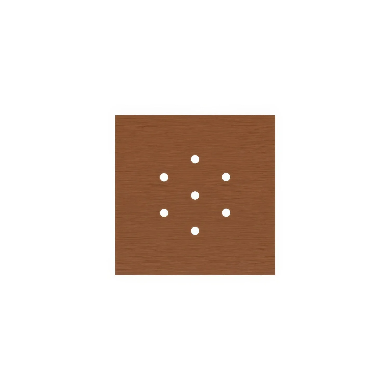 Ceiling rose Rose-One square, 200 mm with 7 holes and 4 side holes - Satin copper Dibond - Image 3