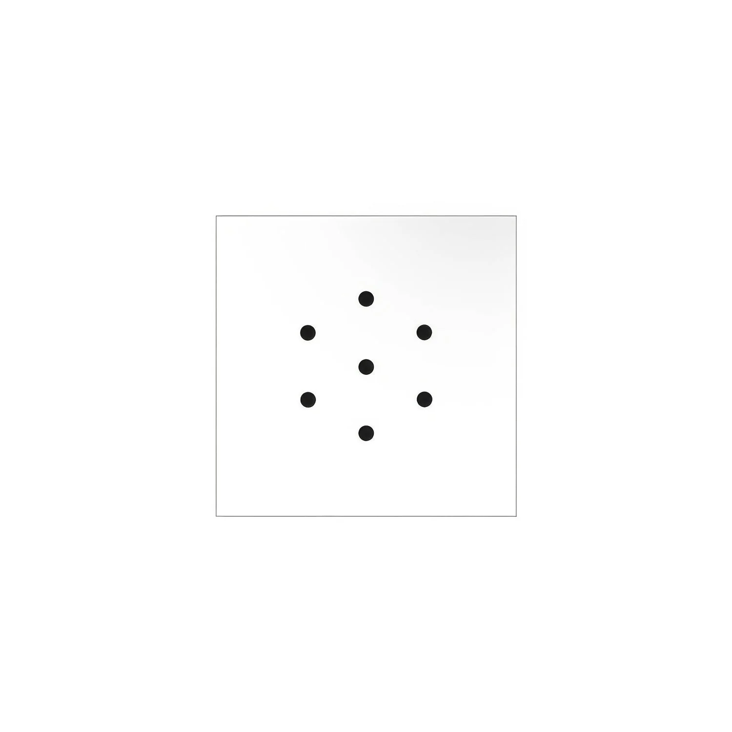Rose-One square ceiling rose, 200 mm with 7 holes and 4 side holes - Matt white - Image 3