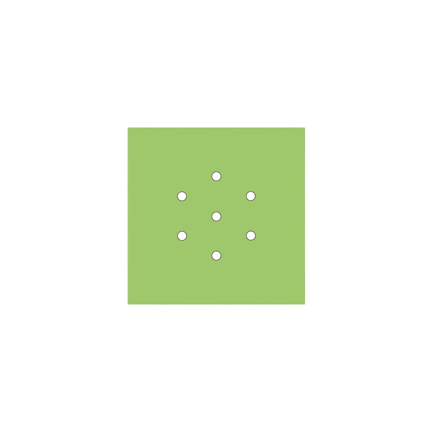 Rose-One square ceiling rose, 200 mm with 7 holes and 4 side holes - Meadow green - Image 3