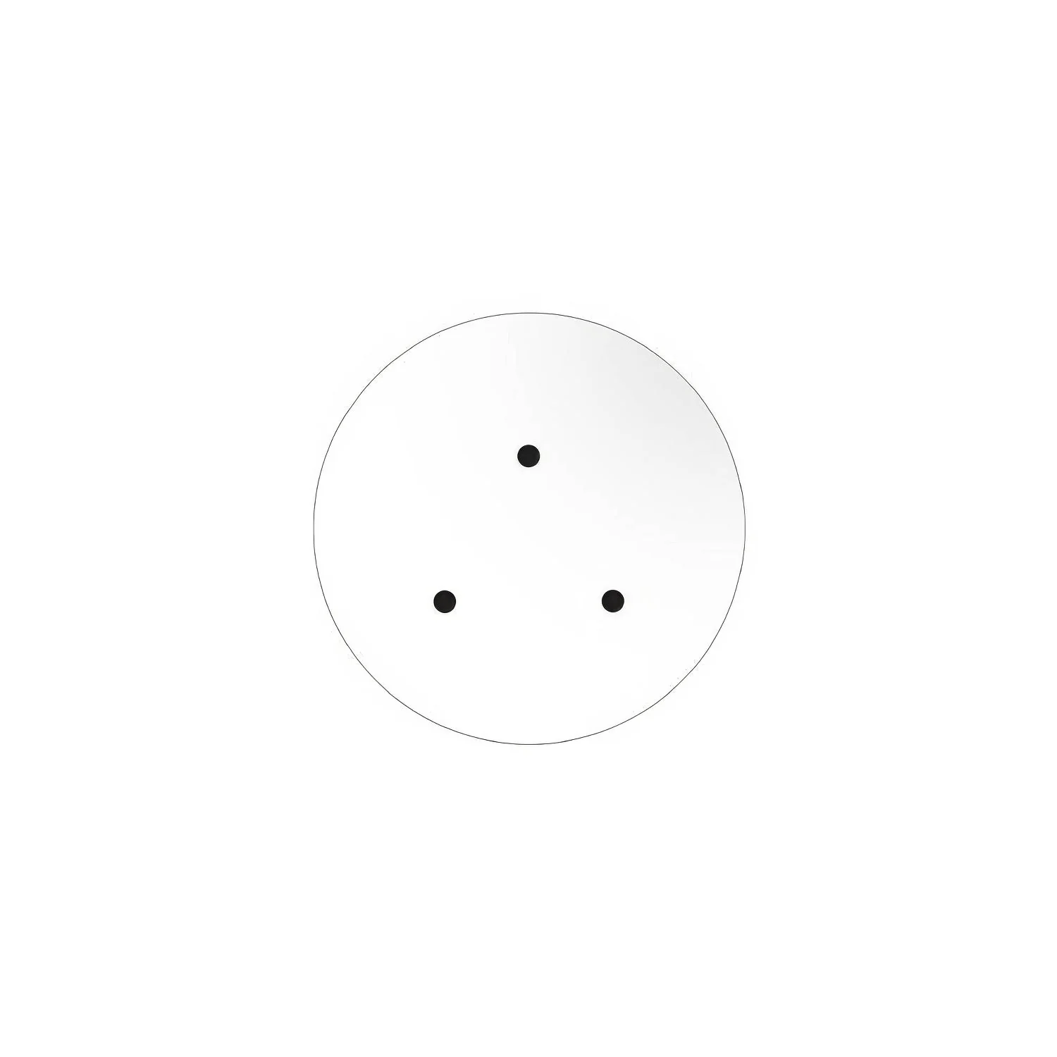 Rose-One round ceiling rose, 200 mm diameter with 3 holes and 4 side holes - Matt white - Image 3
