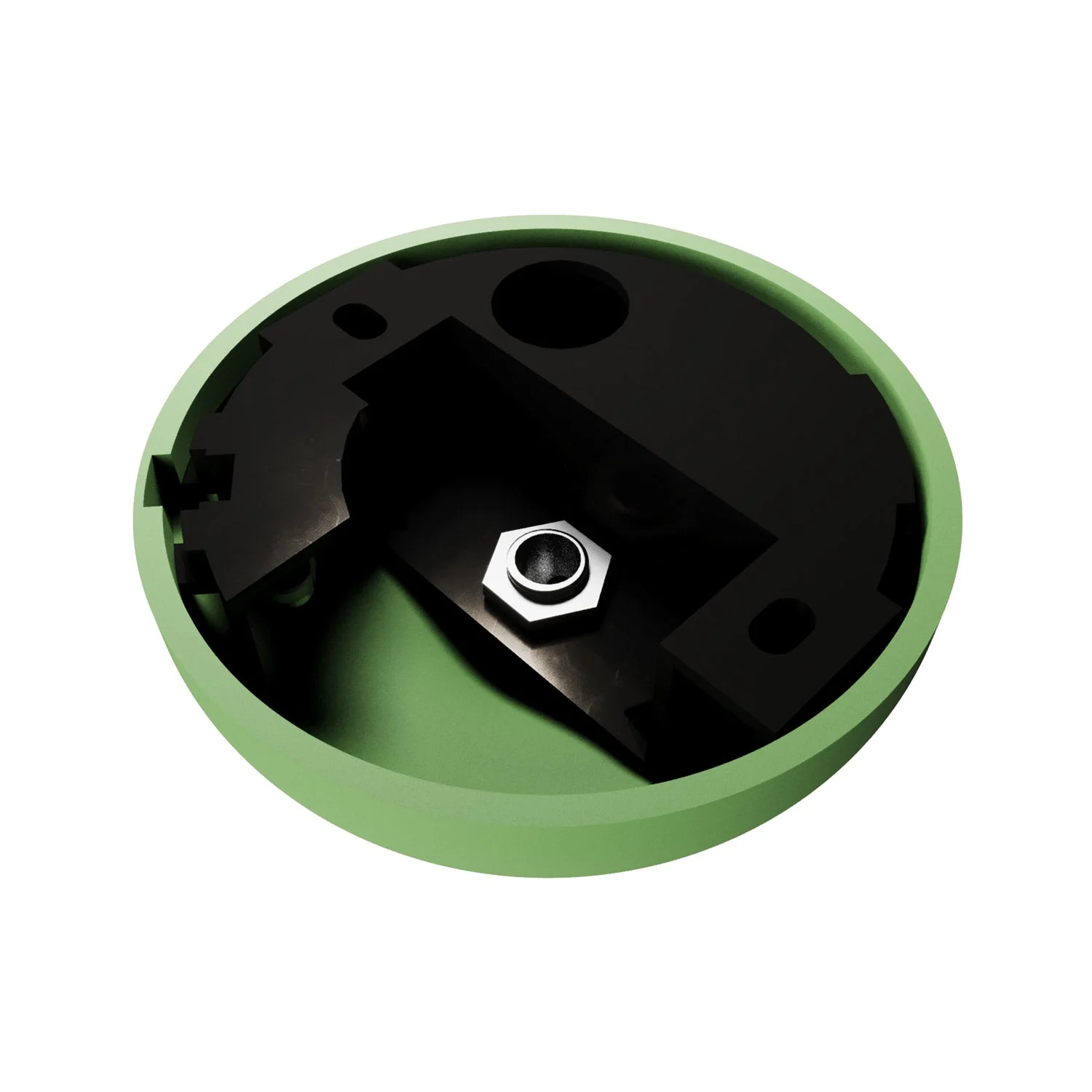Silicone ceiling rose kit with central hole and preparation for side hole - Meadow green - Image 3