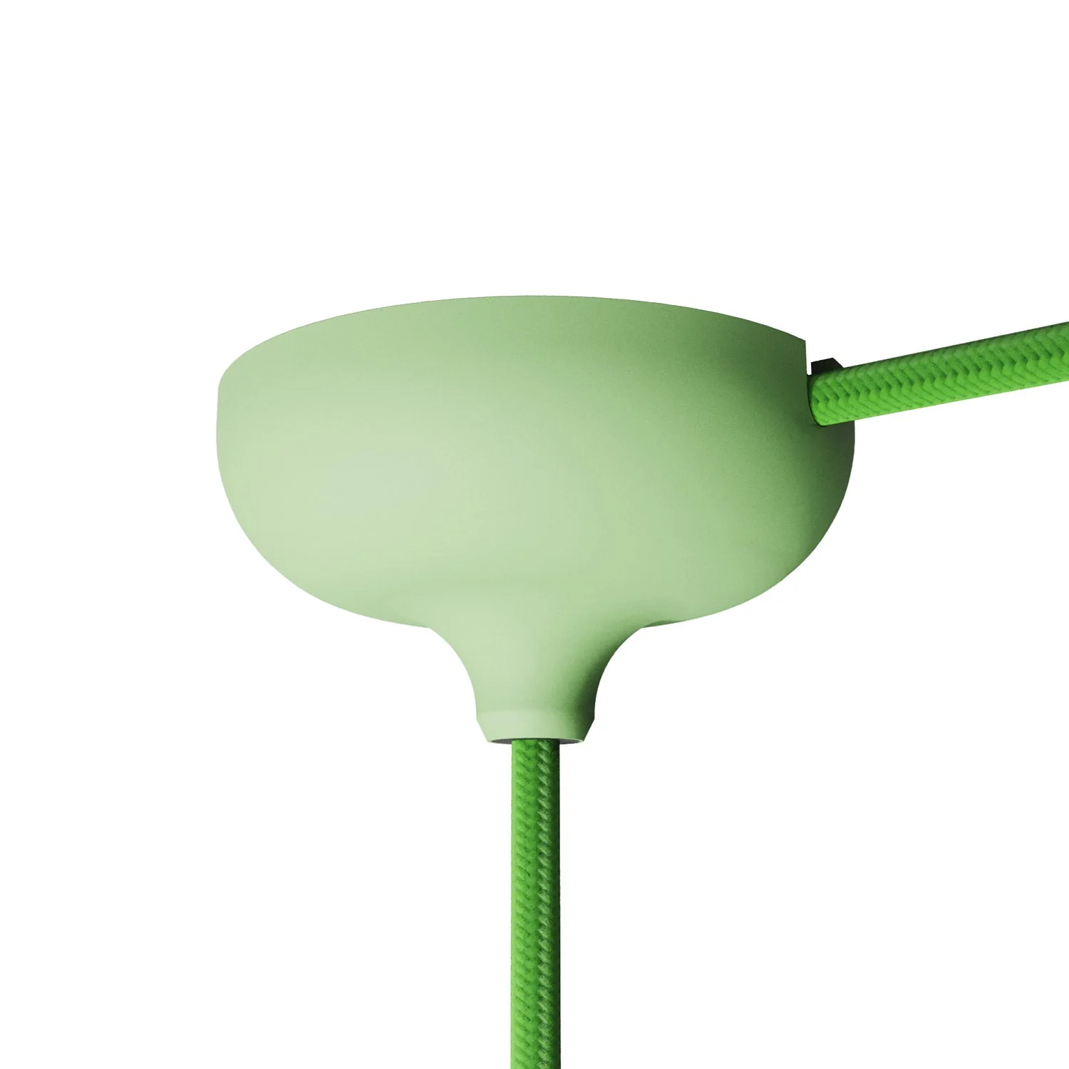 Silicone ceiling rose kit with central hole and preparation for side hole - Meadow green - Image 4