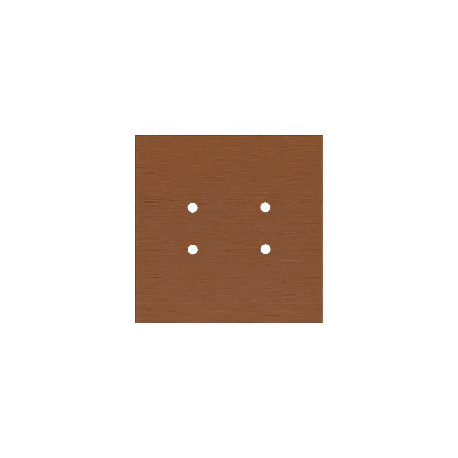 Ceiling rose Rose-One square, 200 mm with 4 holes and 4 side holes - Brushed Copper Dibond - Image 3