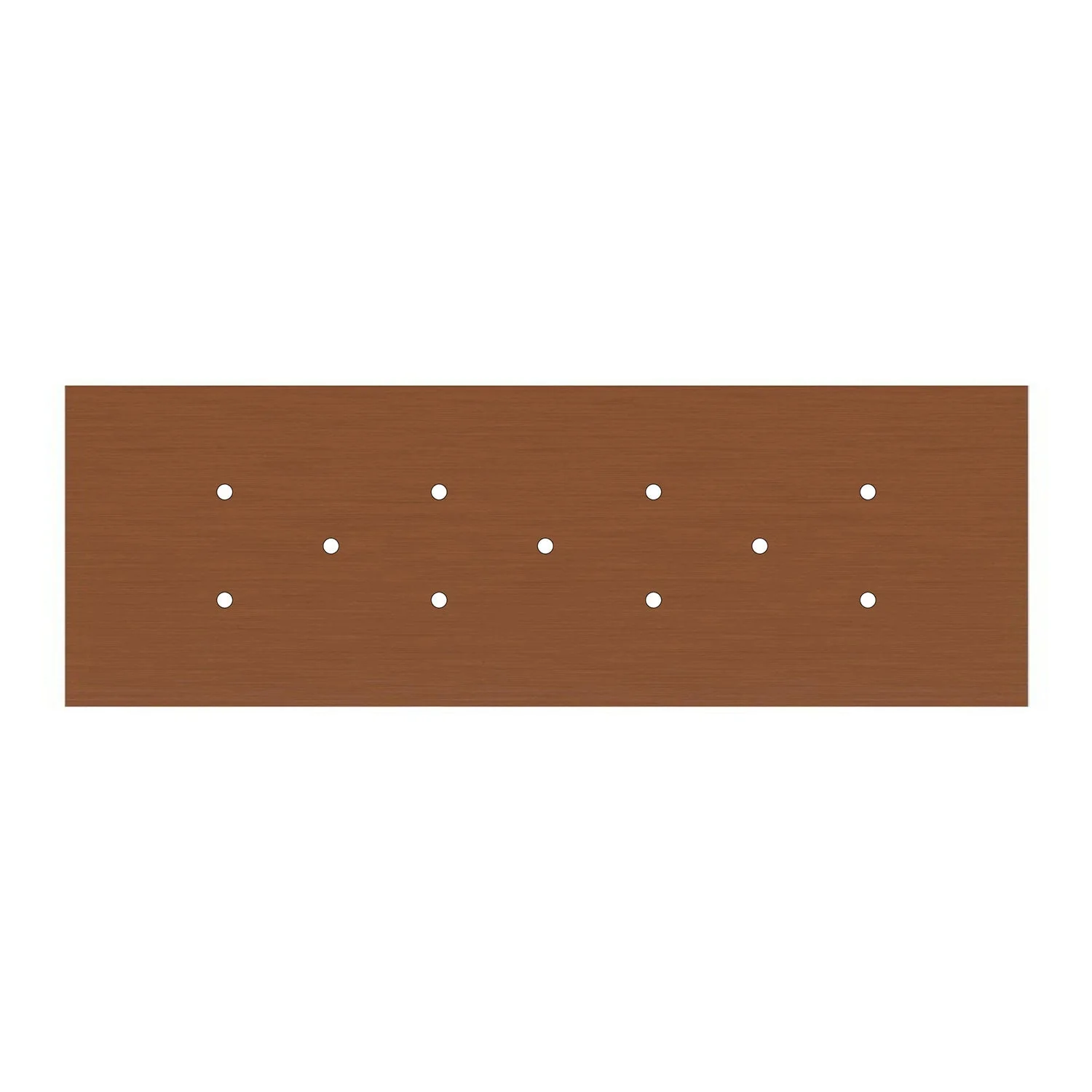 XXL Rose-One rectangular ceiling rose with 11 holes and 6 side holes, size 675 x 225 mm - Satin copper Dibond - Image 3