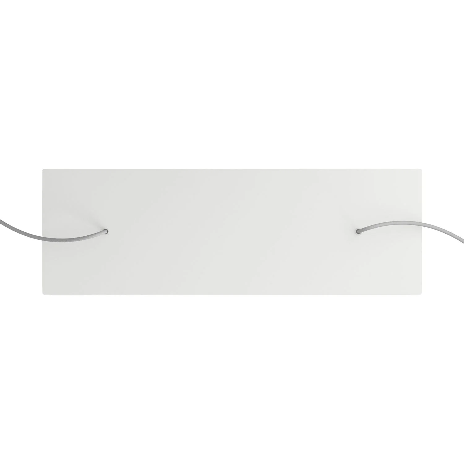 XXL Rose-One rectangular ceiling rose with 2 holes and 6 side holes, size 675 x 225 mm - Matte white Dibond - Image 2