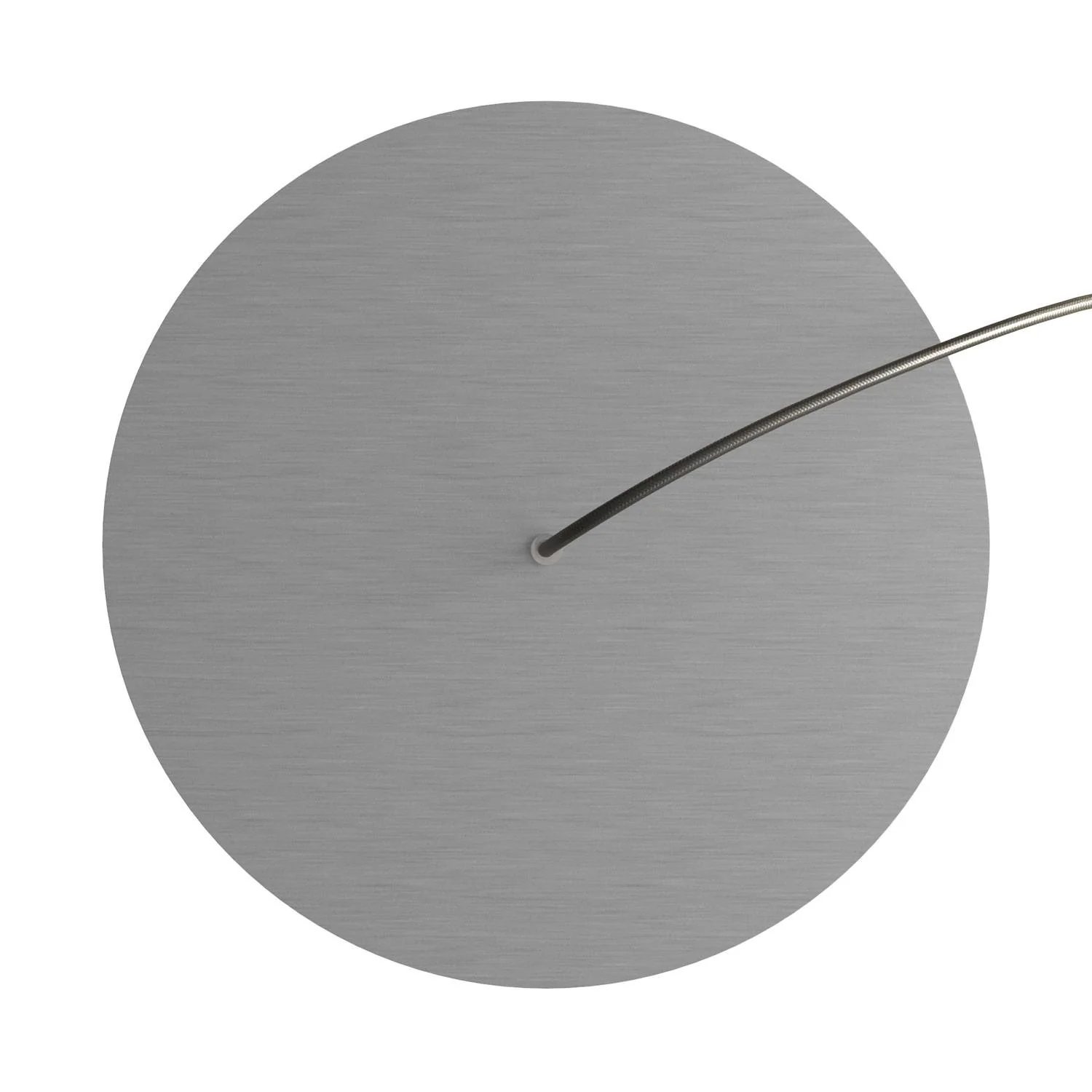 XXL round Rose-One ceiling rose, 400 mm diameter with 1 hole and 4 side holes - Satin steel Dibond - Image 2