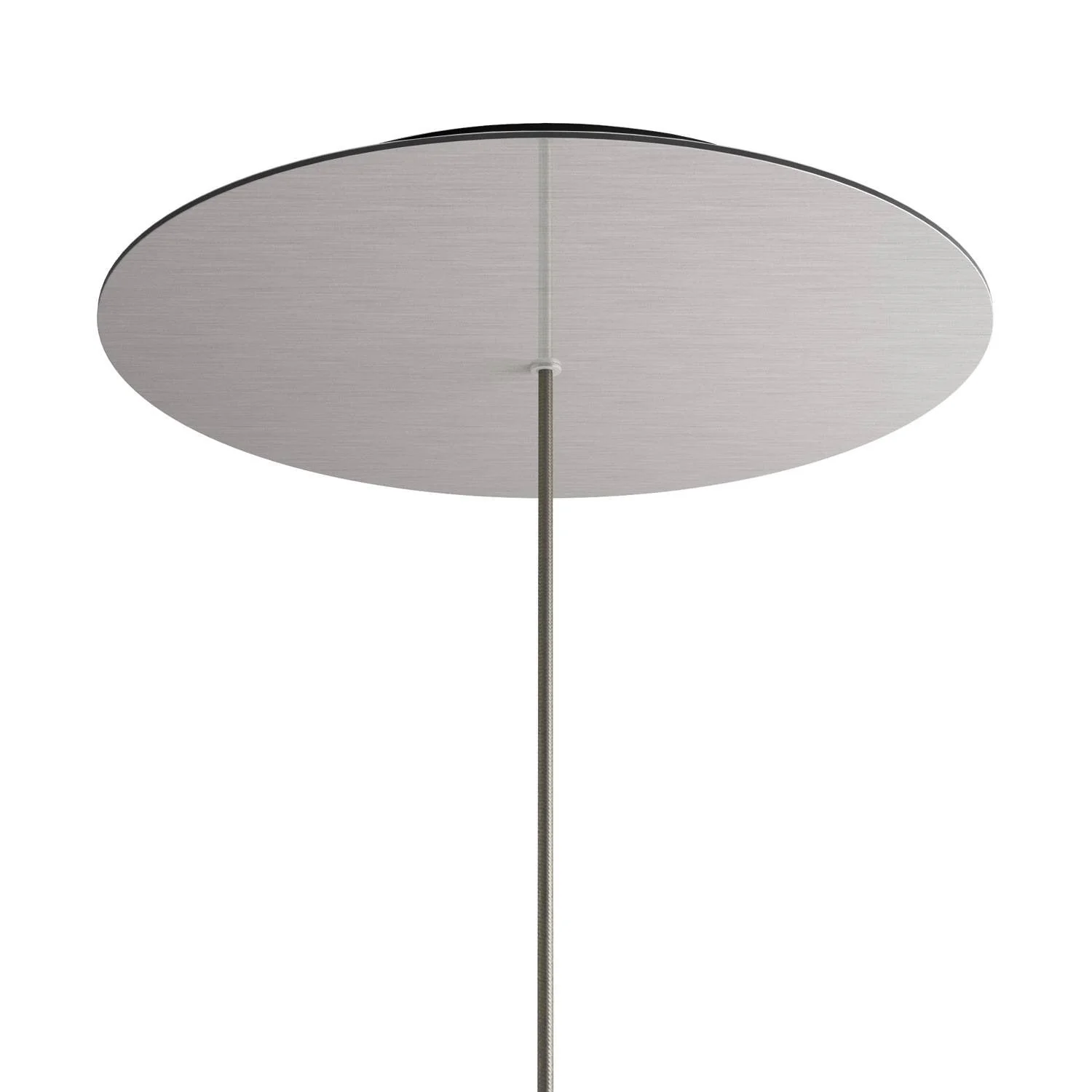 XXL round Rose-One ceiling rose, 400 mm diameter with 1 hole and 4 side holes - Satin steel Dibond - Image 8