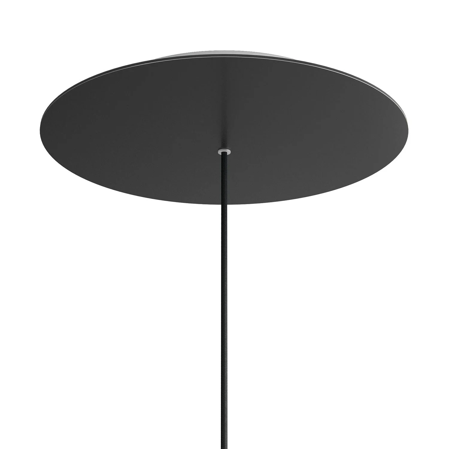XXL Rose-One round ceiling rose, diameter 400 mm with 1 central hole and 4 side holes - Matte black