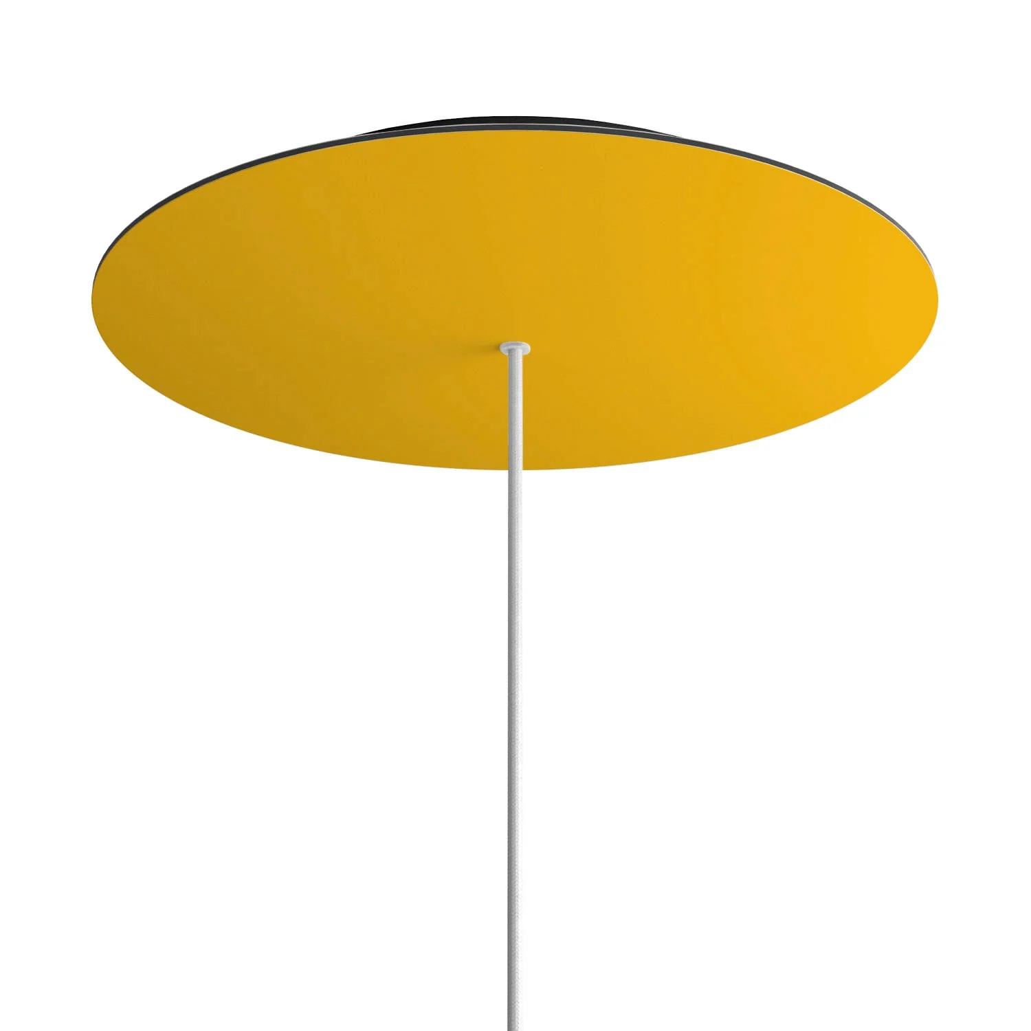 XXL Rose-One round ceiling rose, 400 mm diameter with 1 central hole and 4 side holes - Mustard - Image 8