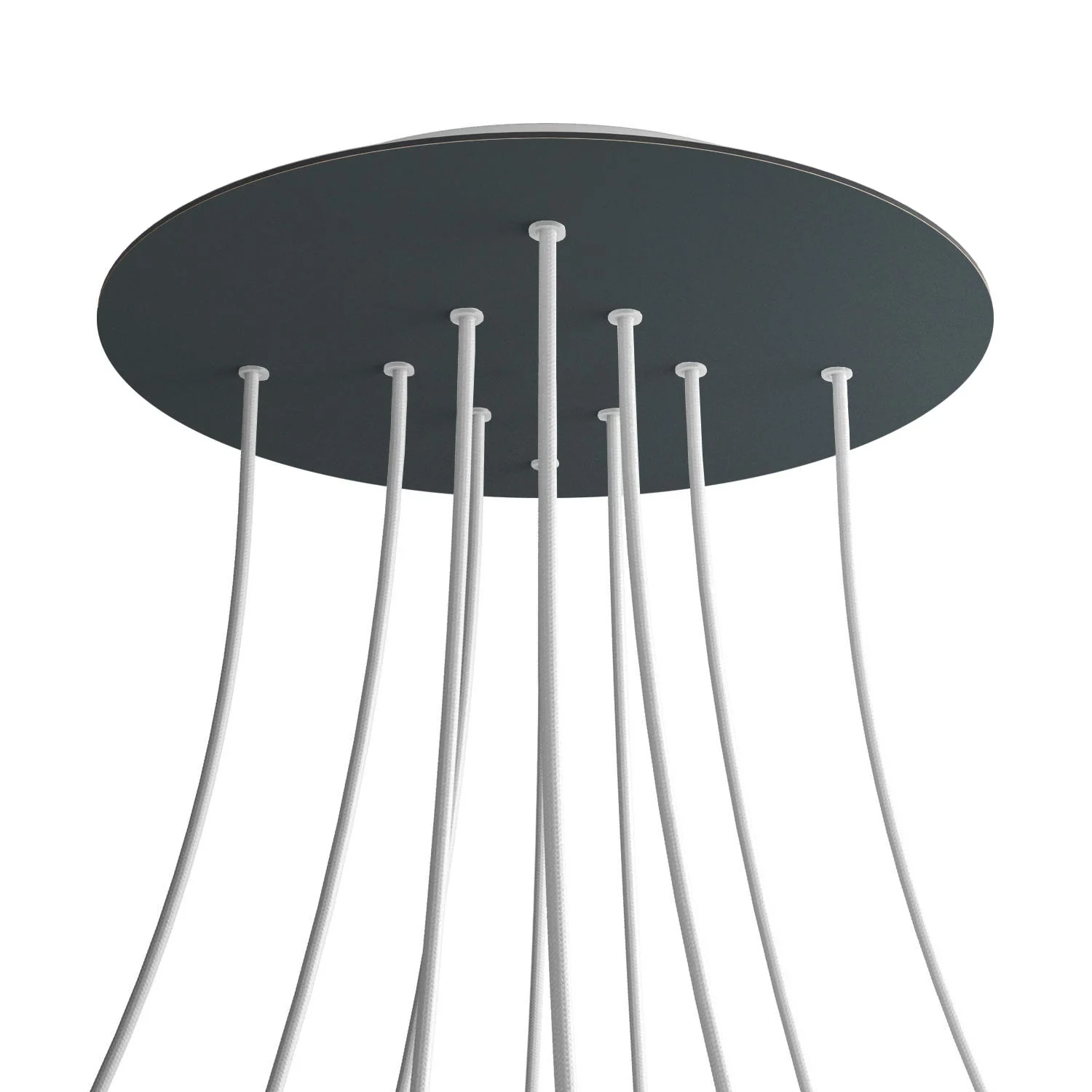 XXL Rose-One round ceiling rose, diameter 400 mm with 10 holes and 4 side holes – Anthracite