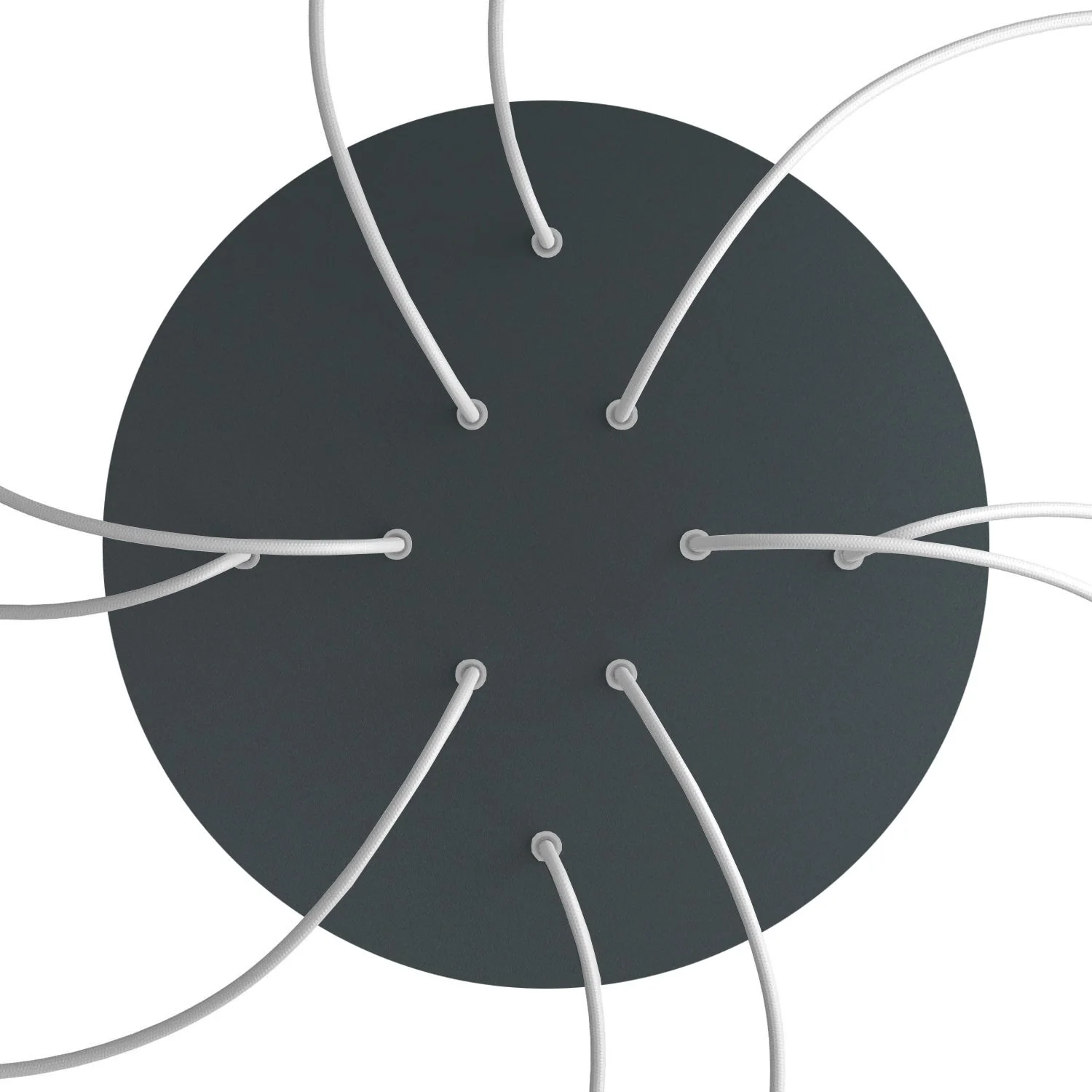 XXL Rose-One round ceiling rose, diameter 400 mm with 10 holes and 4 side holes – Anthracite - Image 2