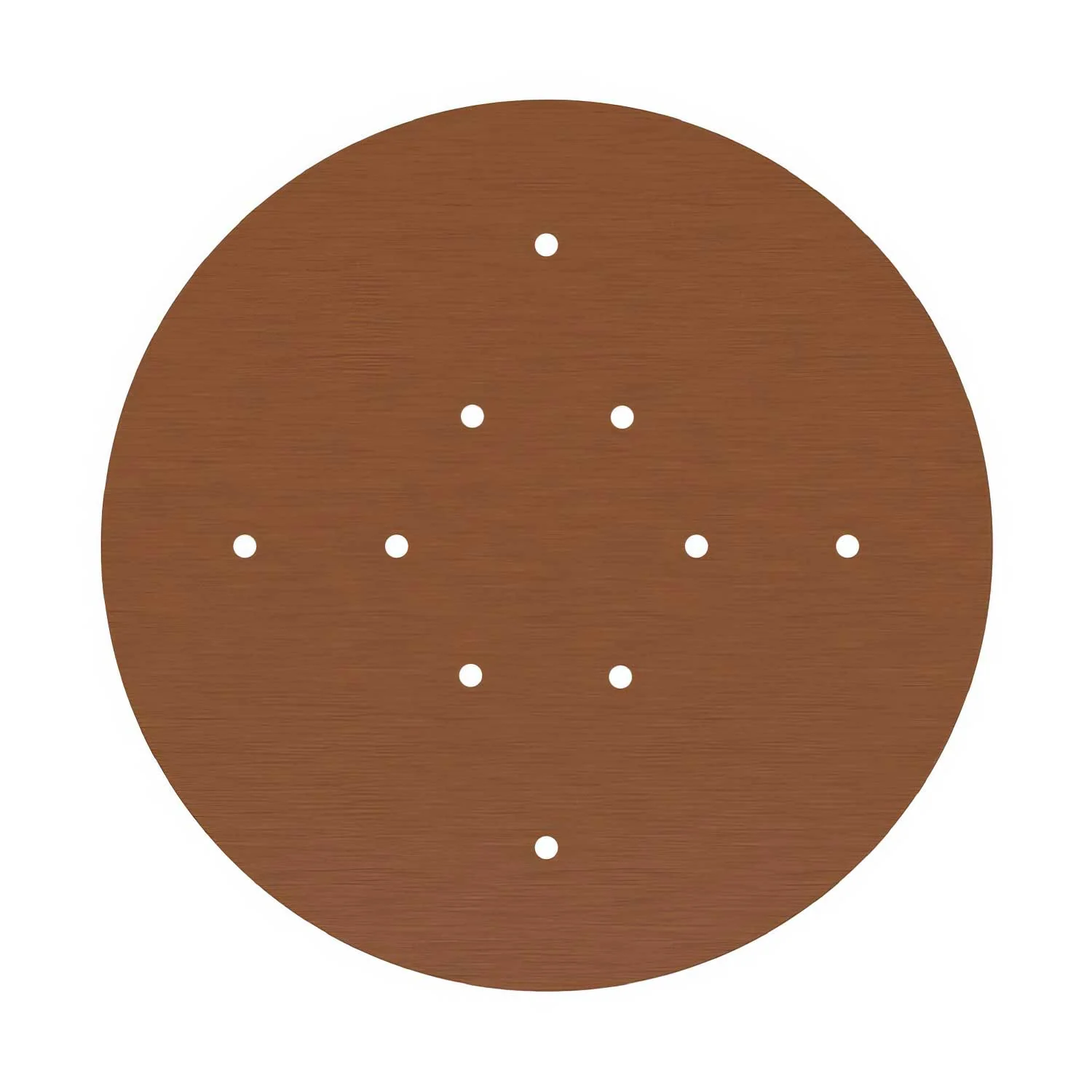 XXL Rose-One round ceiling rose, 400 mm diameter with 10 holes and 4 side holes – Satin Copper Dibond - Image 3