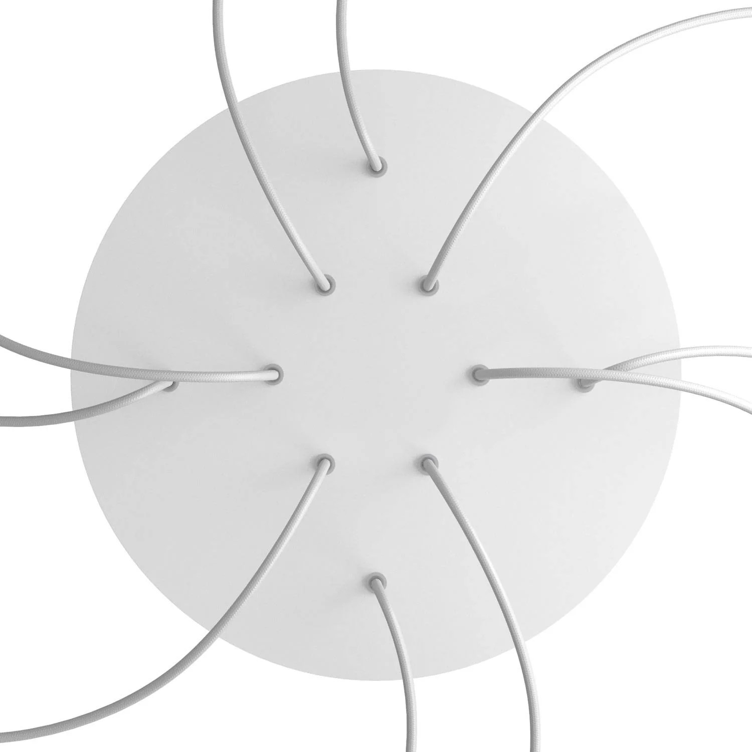 XXL Rose-One round ceiling rose, diameter 400 mm with 10 holes and 4 side holes - Matt white - Image 2