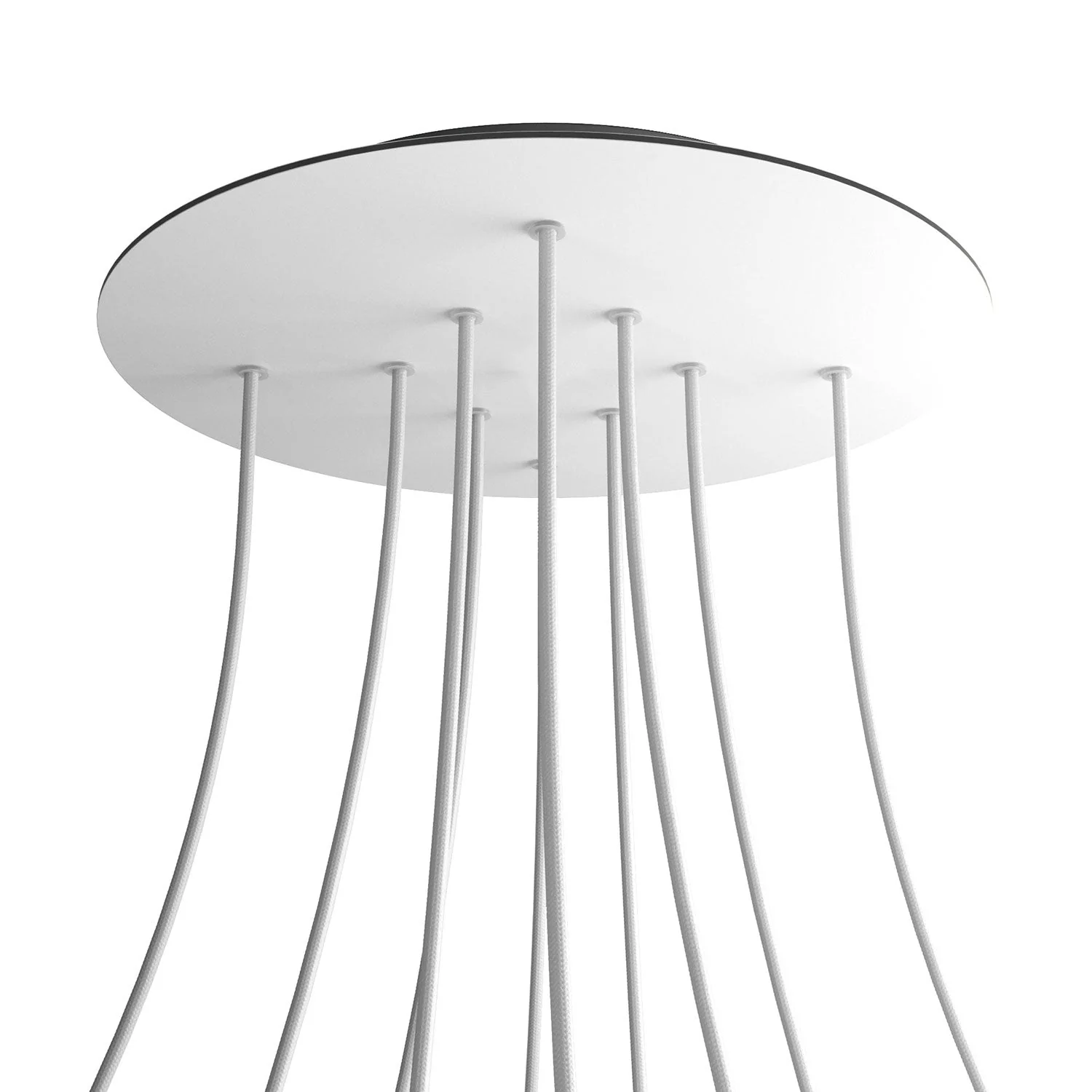 XXL Rose-One round ceiling rose, diameter 400 mm with 10 holes and 4 side holes - Matt white - Image 8