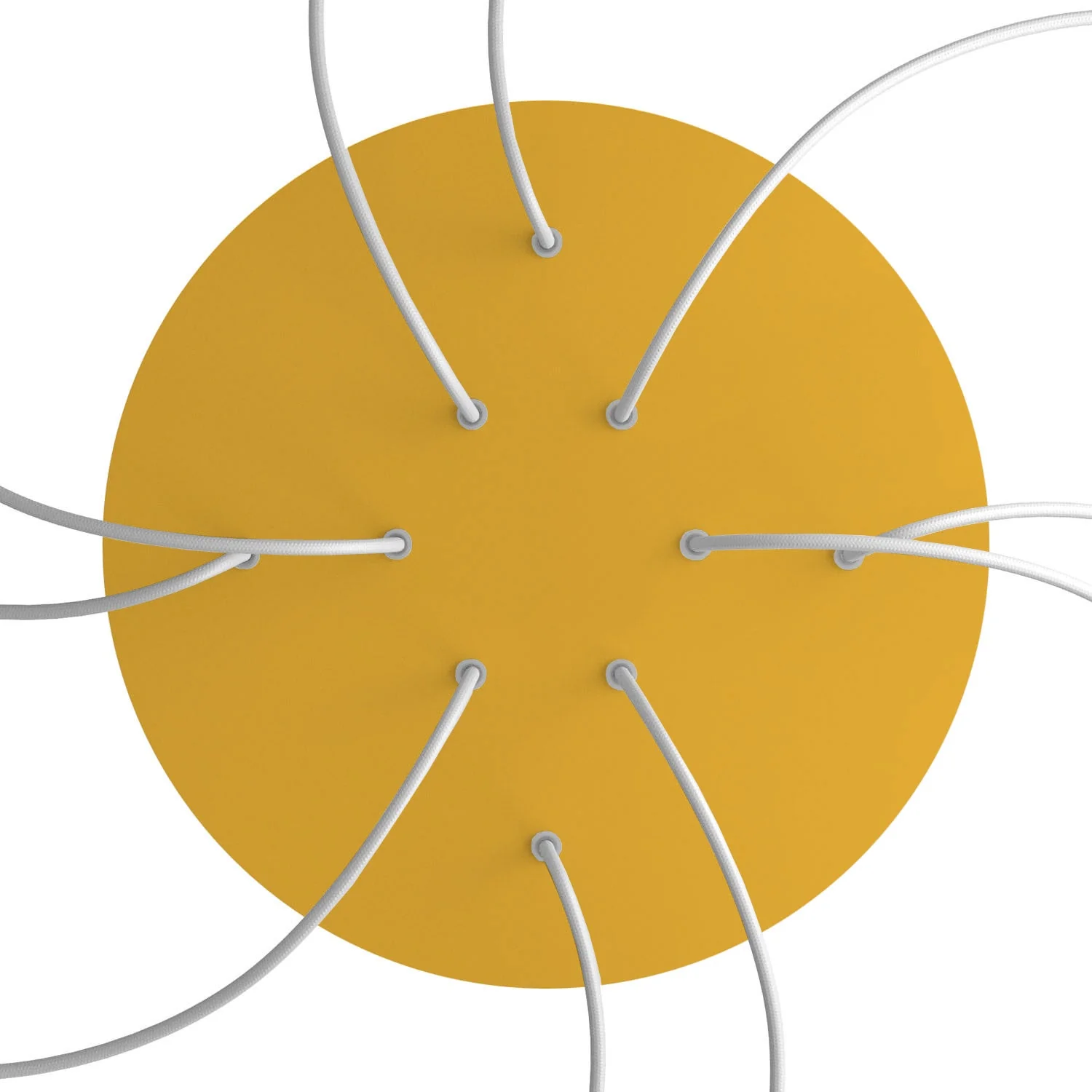 XXL Rose-One round ceiling rose, 400 mm diameter with 10 holes and 4 side holes – Mustard - Image 2