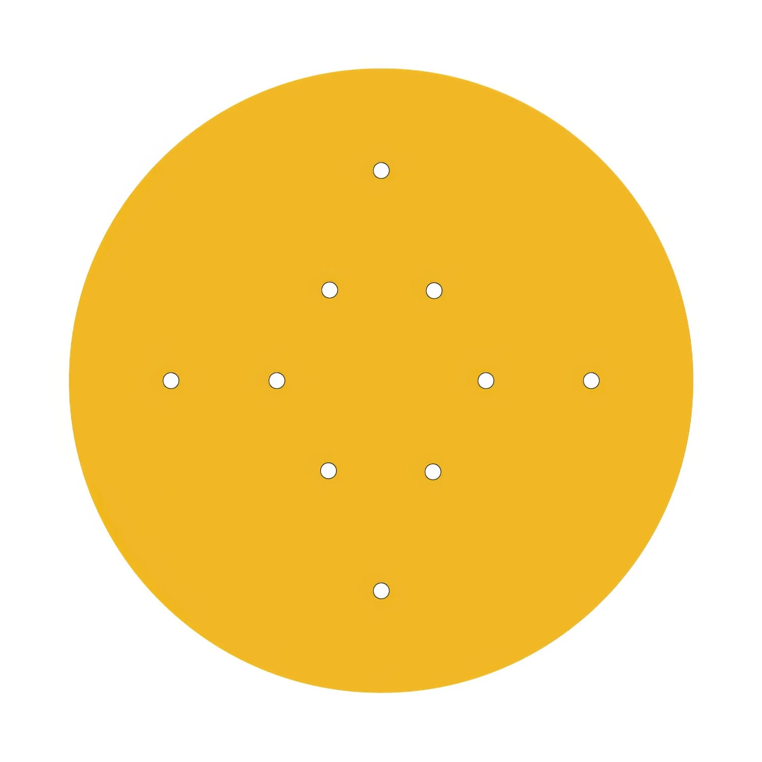 XXL Rose-One round ceiling rose, 400 mm diameter with 10 holes and 4 side holes – Mustard - Image 3