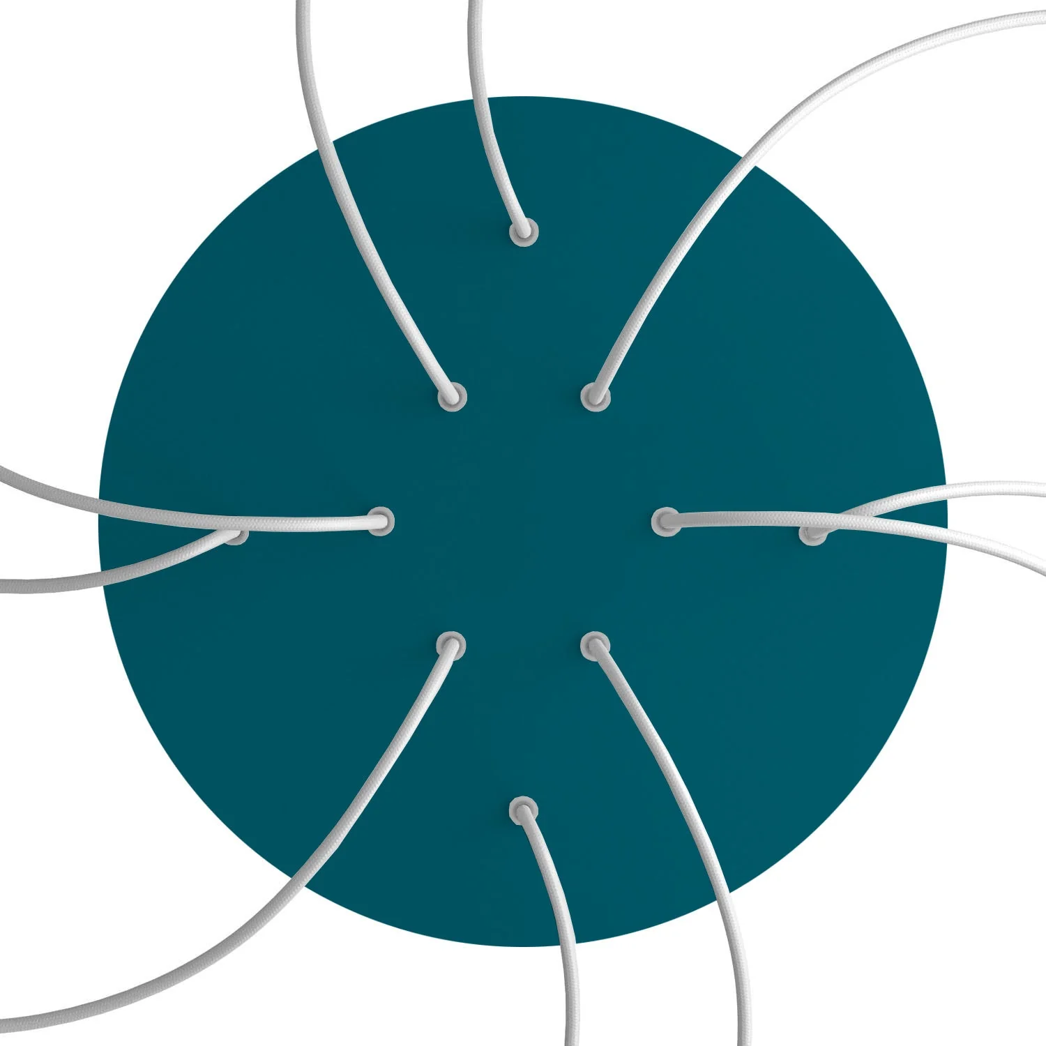 XXL Ceiling Rose Rose-One round, 400 mm diameter with 10 holes and 4 side holes - Petrol Blue - Image 2